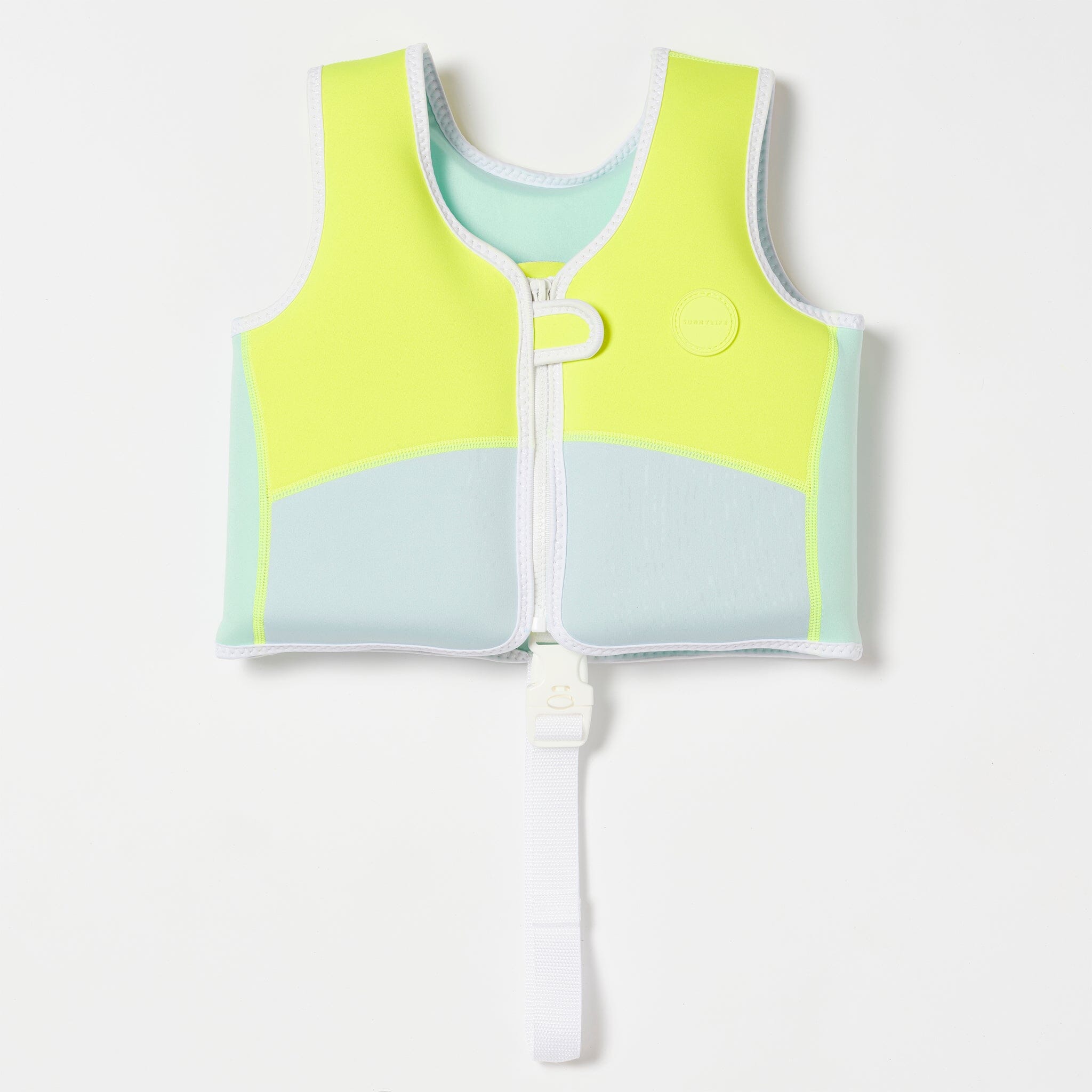 Sunnylife | Salty the Shark Swim Vest - Aqua Neon Yellow / Size 2-3 CUTENESS Sunnylife