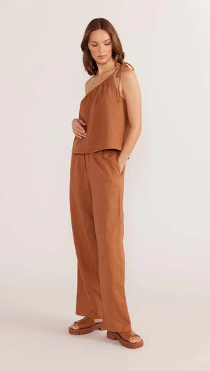 MINK PINK - Rya Straight Leg Pant - Bronze *** COMING SOON *** Womens MINK PINK