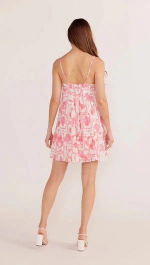 MINK PINK - Bria Tiered Mini Dress - Postcard Pink Womens MINK PINK