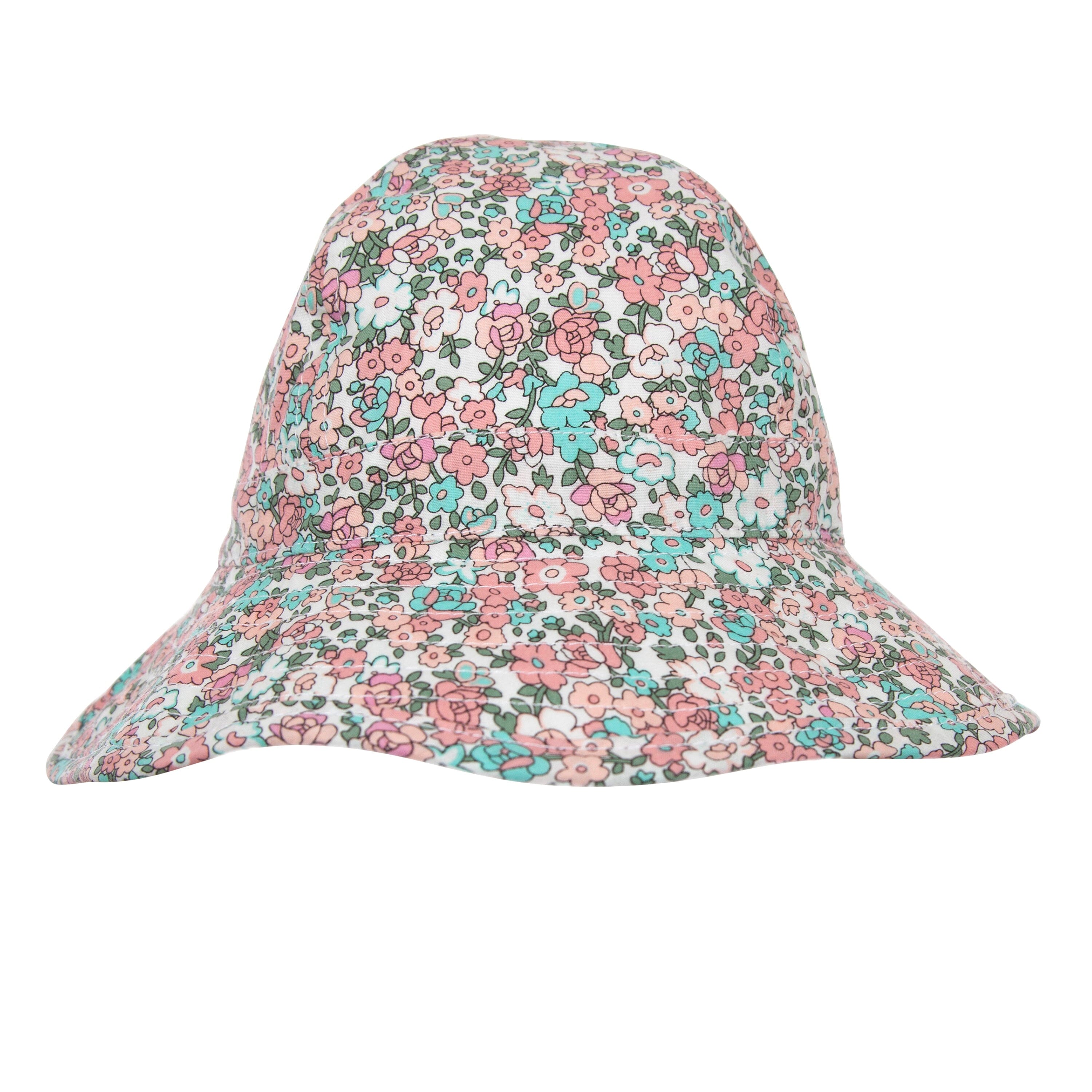 Acorn - Wide Brim Infant Hat - Holly / Blue,Pink&Green Baby Acorn