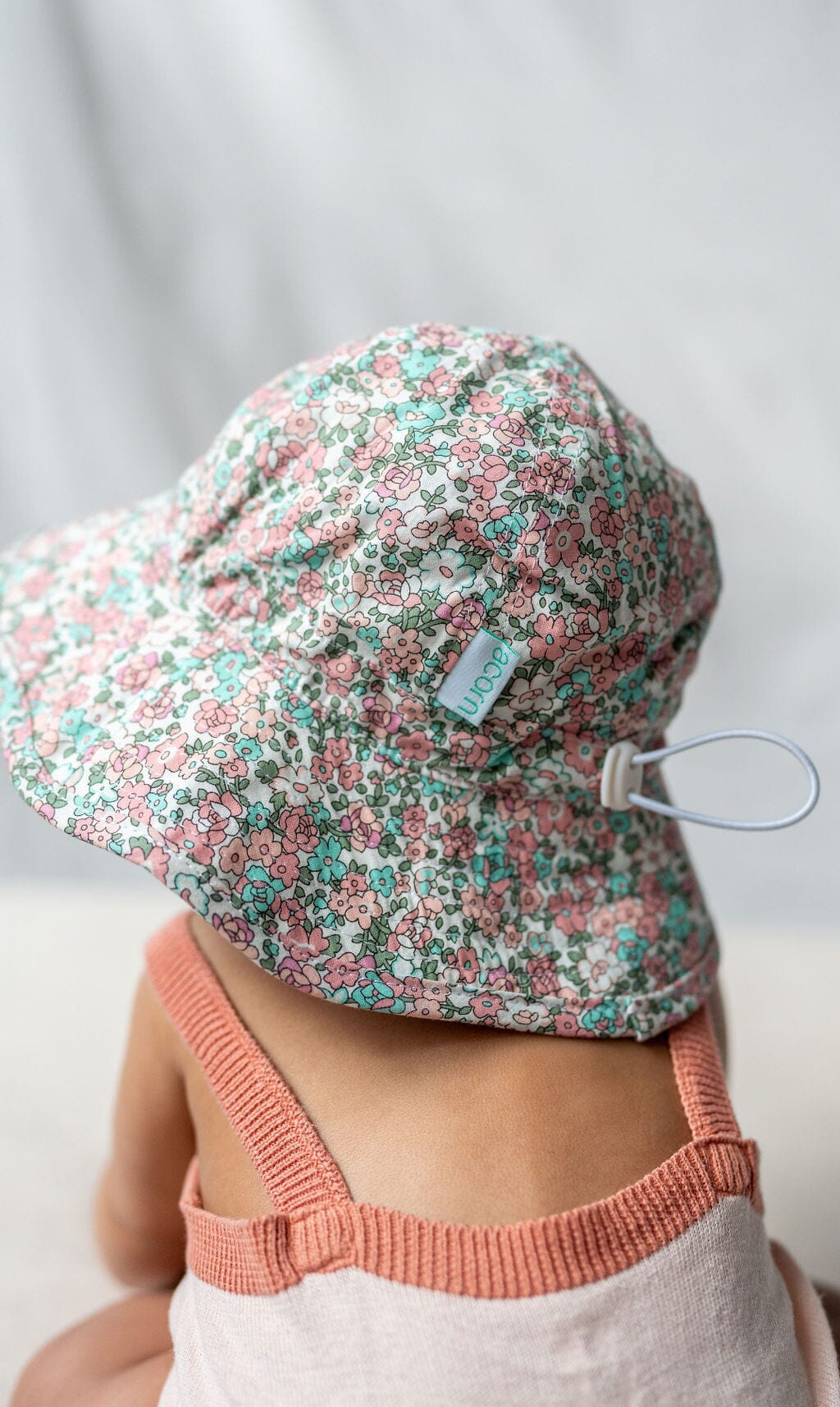 Acorn - Wide Brim Infant Hat - Holly / Blue,Pink&Green Baby Acorn