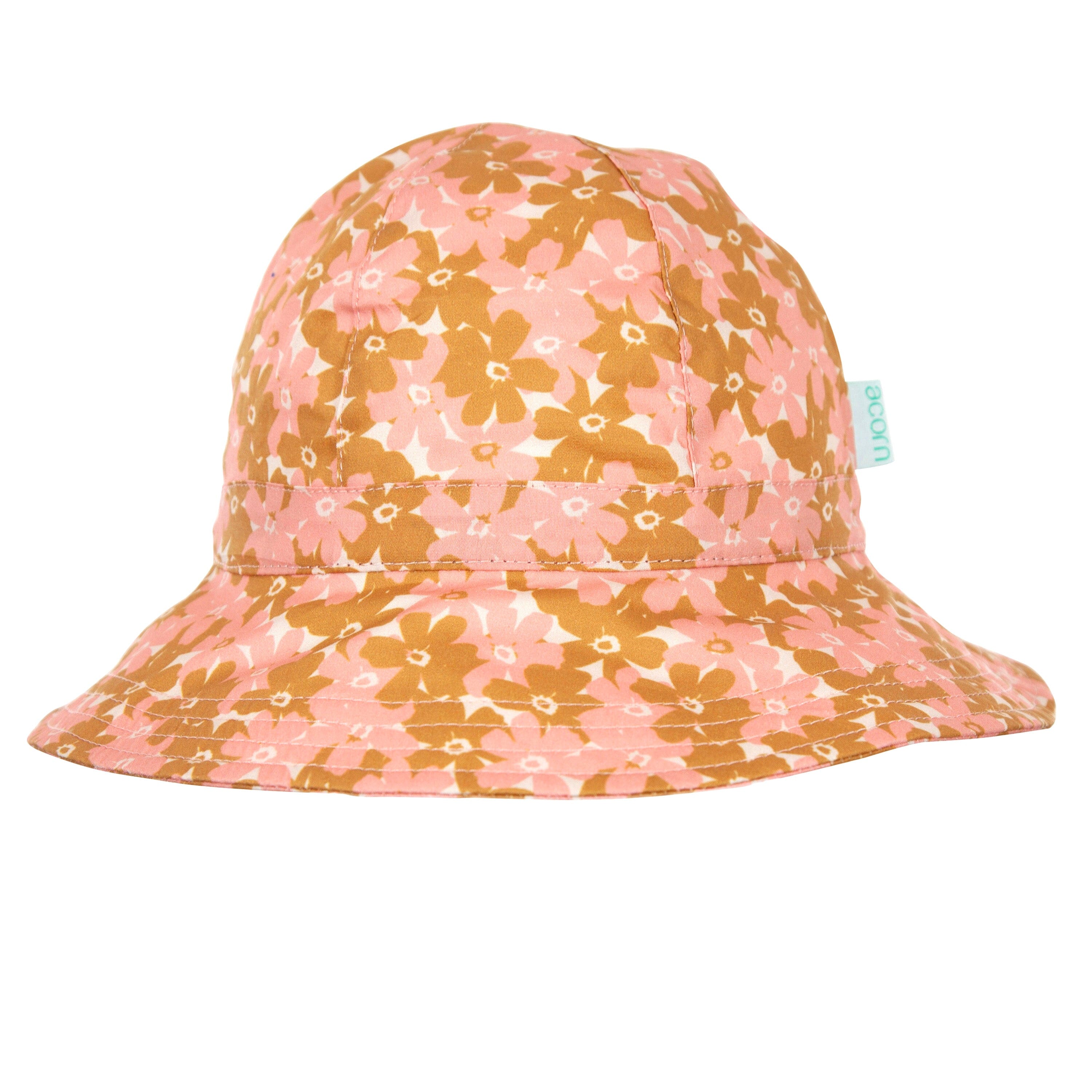 Acorn - Wide Brim Sun Hat - Magnolia / Pink-Gold-Cream Girls Acorn