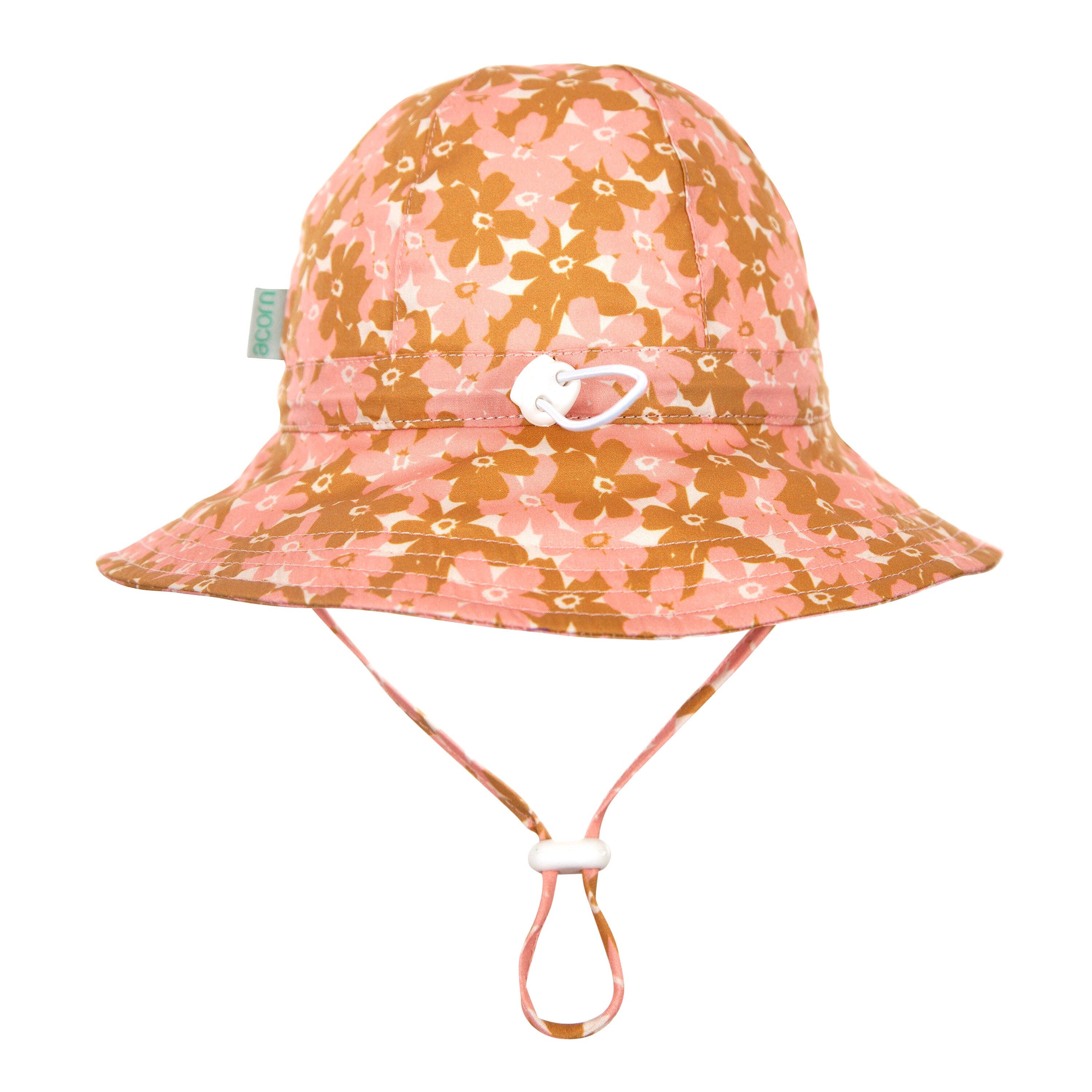 Acorn - Wide Brim Sun Hat - Magnolia / Pink-Gold-Cream Girls Acorn