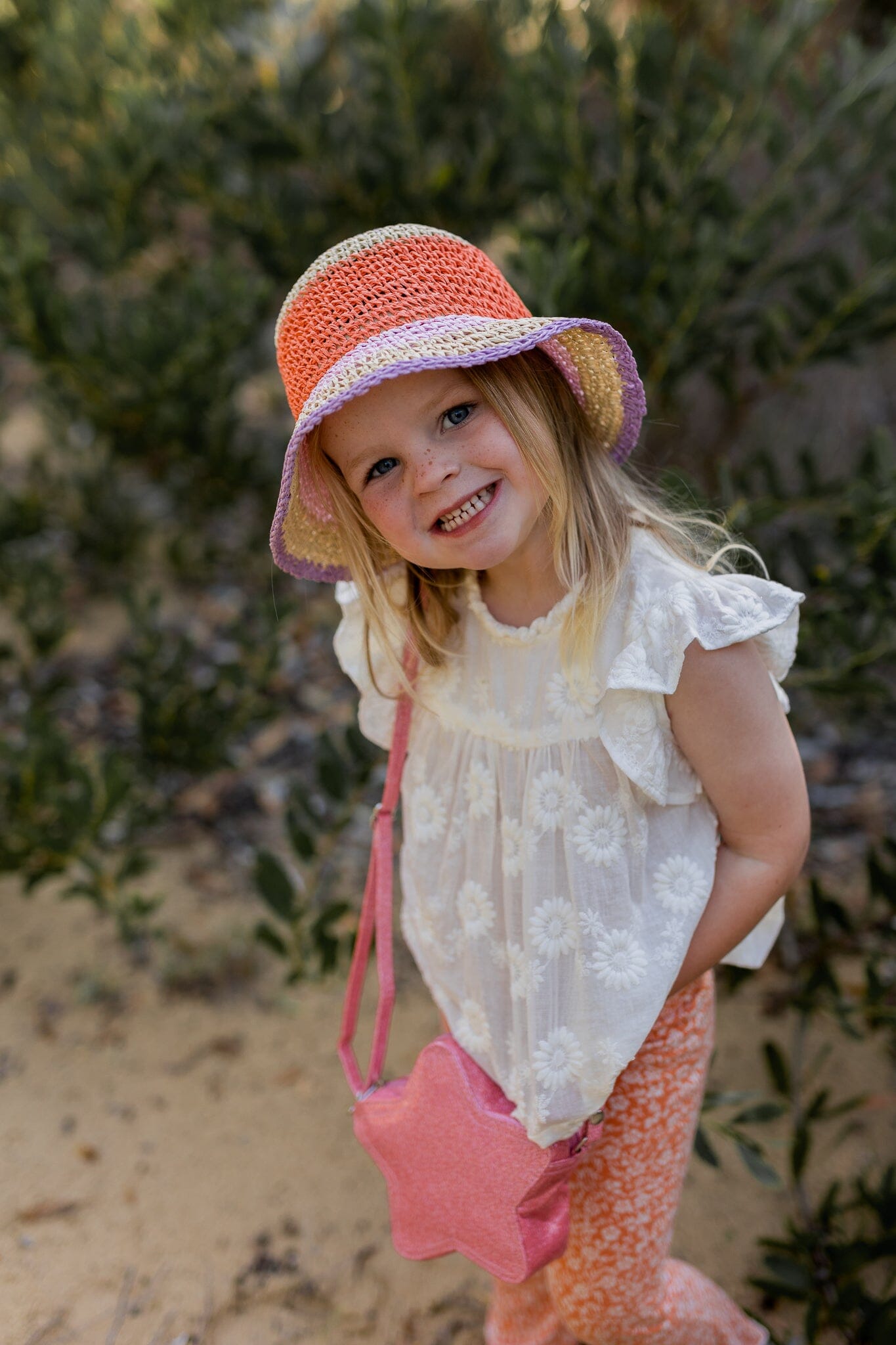 Acorn - Astrid Crochet Straw Hat Girls Acorn