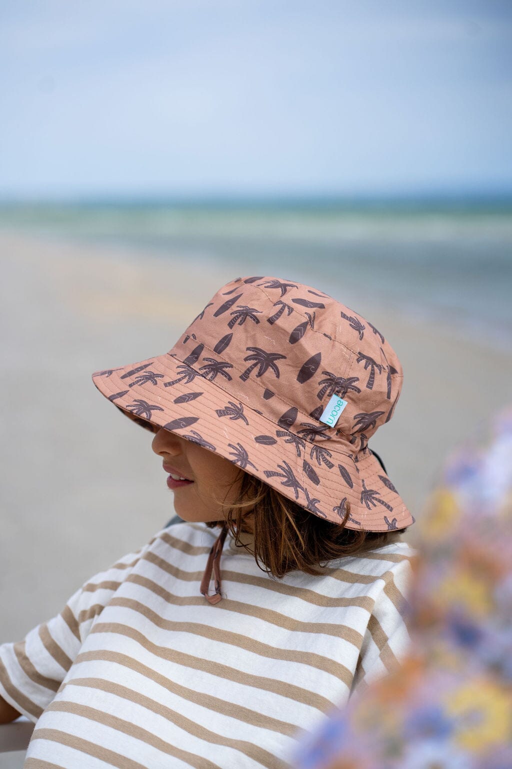 Acorn - Wide Brim Bucket Hat - Honolulu / Caramel&Brown Boys Acorn