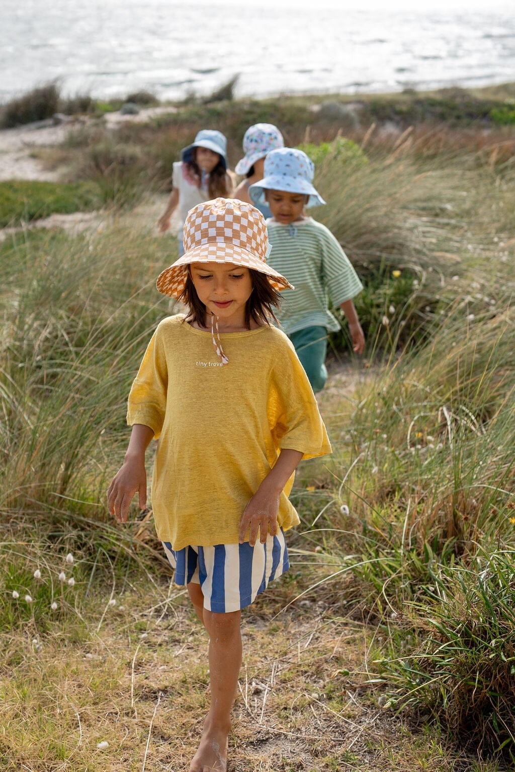 Acorn - Wide Brim Bucket Hat - Checkmate / Caramel&Cream Boys Acorn