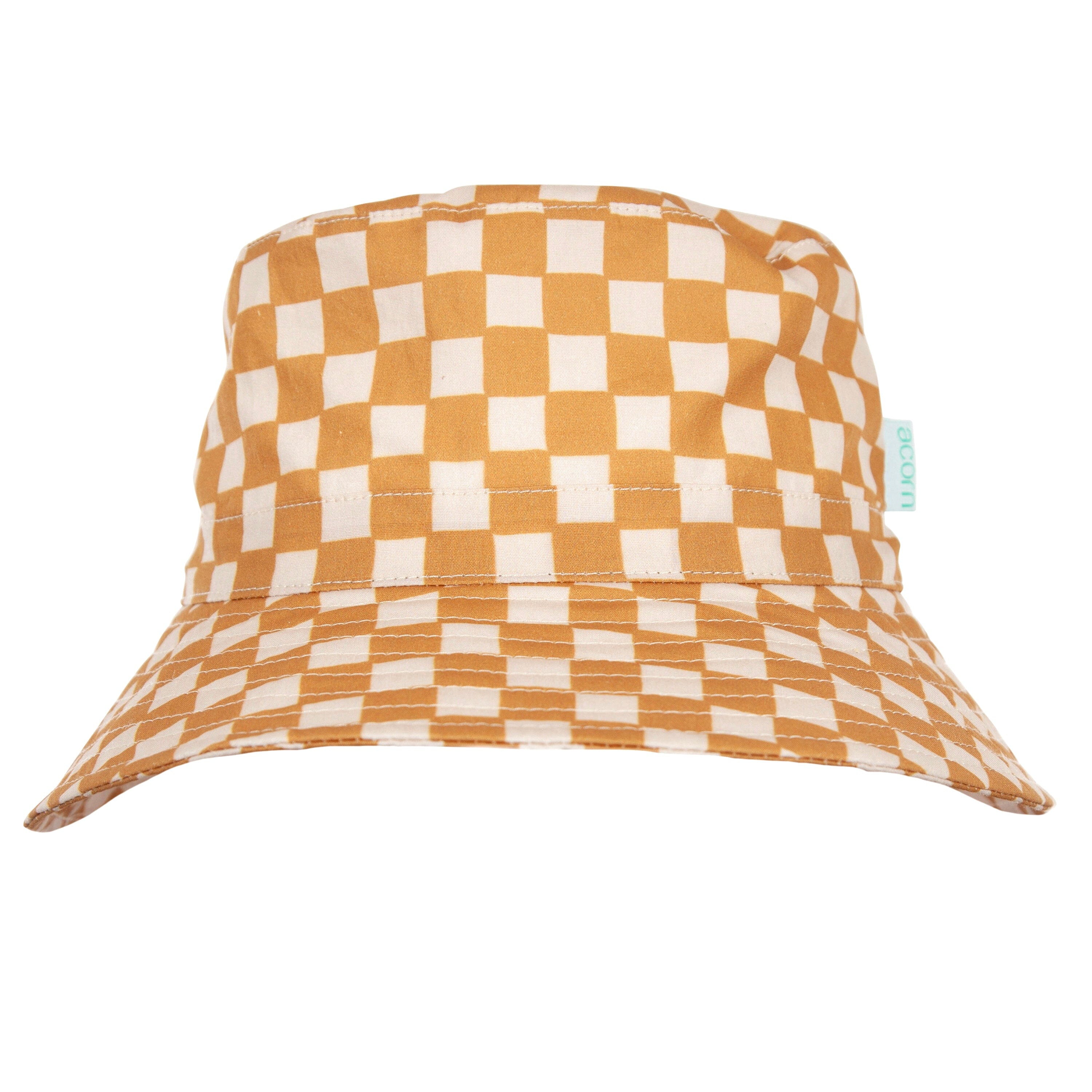 Acorn - Wide Brim Bucket Hat - Checkmate / Caramel&Cream Boys Acorn