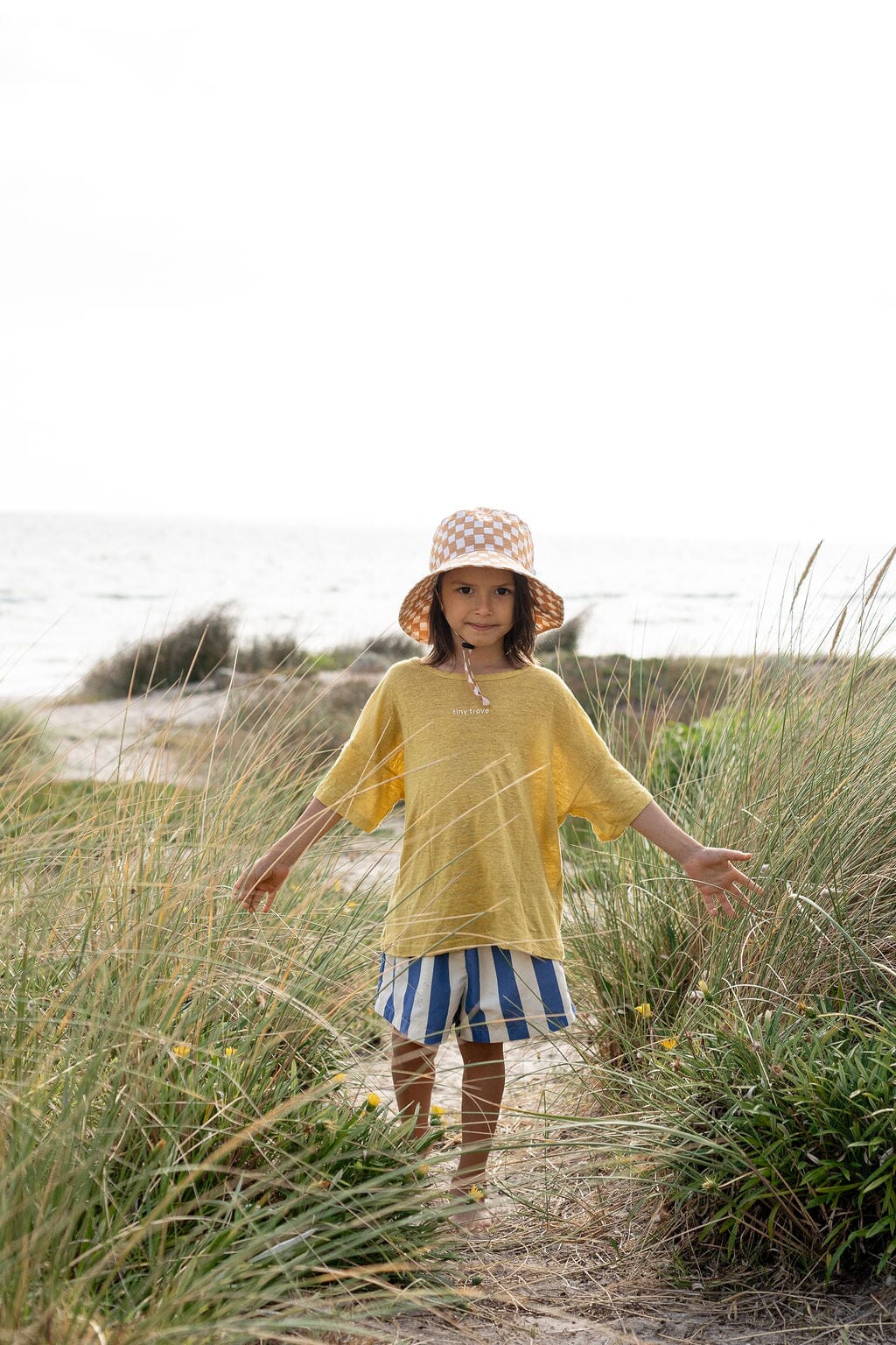 Acorn - Wide Brim Bucket Hat - Checkmate / Caramel&Cream Boys Acorn