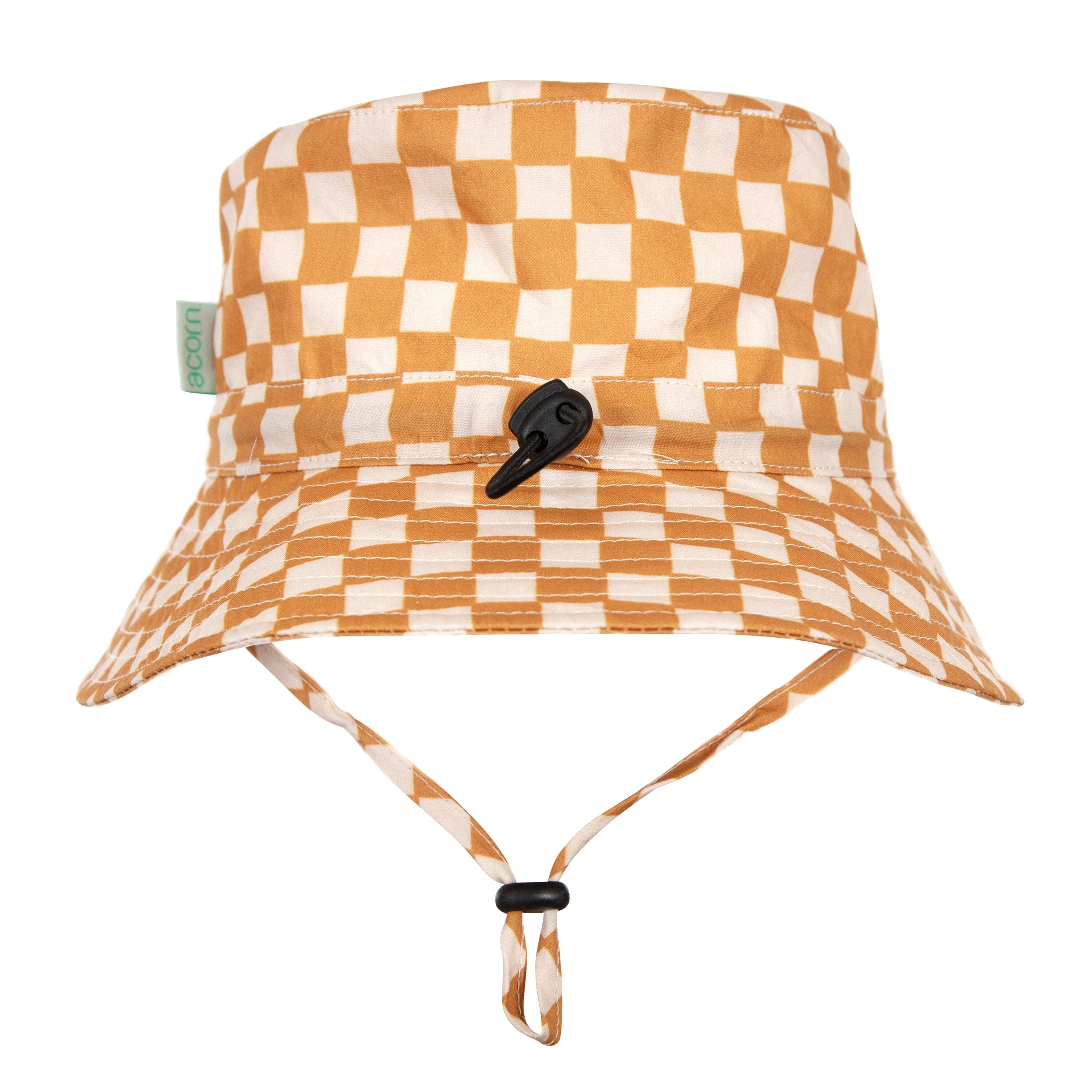 Acorn - Wide Brim Bucket Hat - Checkmate / Caramel&Cream Boys Acorn