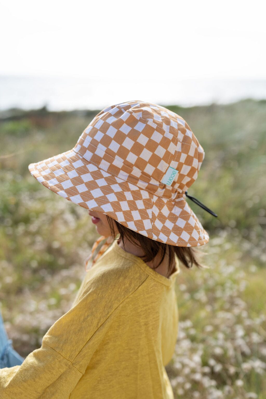 Acorn - Wide Brim Bucket Hat - Checkmate / Caramel&Cream Boys Acorn