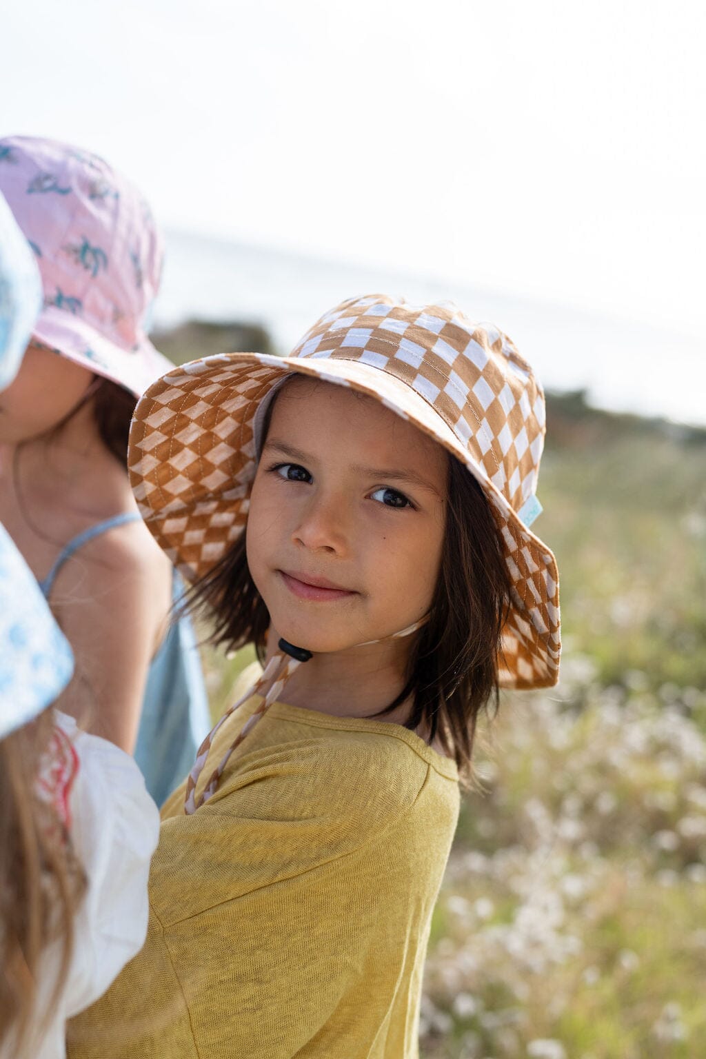 Acorn - Wide Brim Bucket Hat - Checkmate / Caramel&Cream Boys Acorn