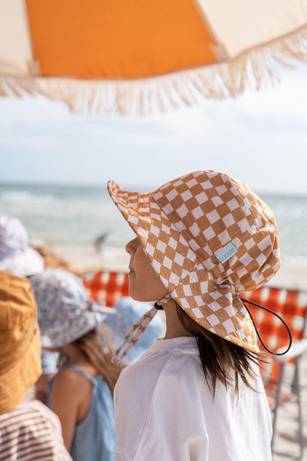 Acorn - Wide Brim Bucket Hat - Checkmate / Caramel&Cream Boys Acorn