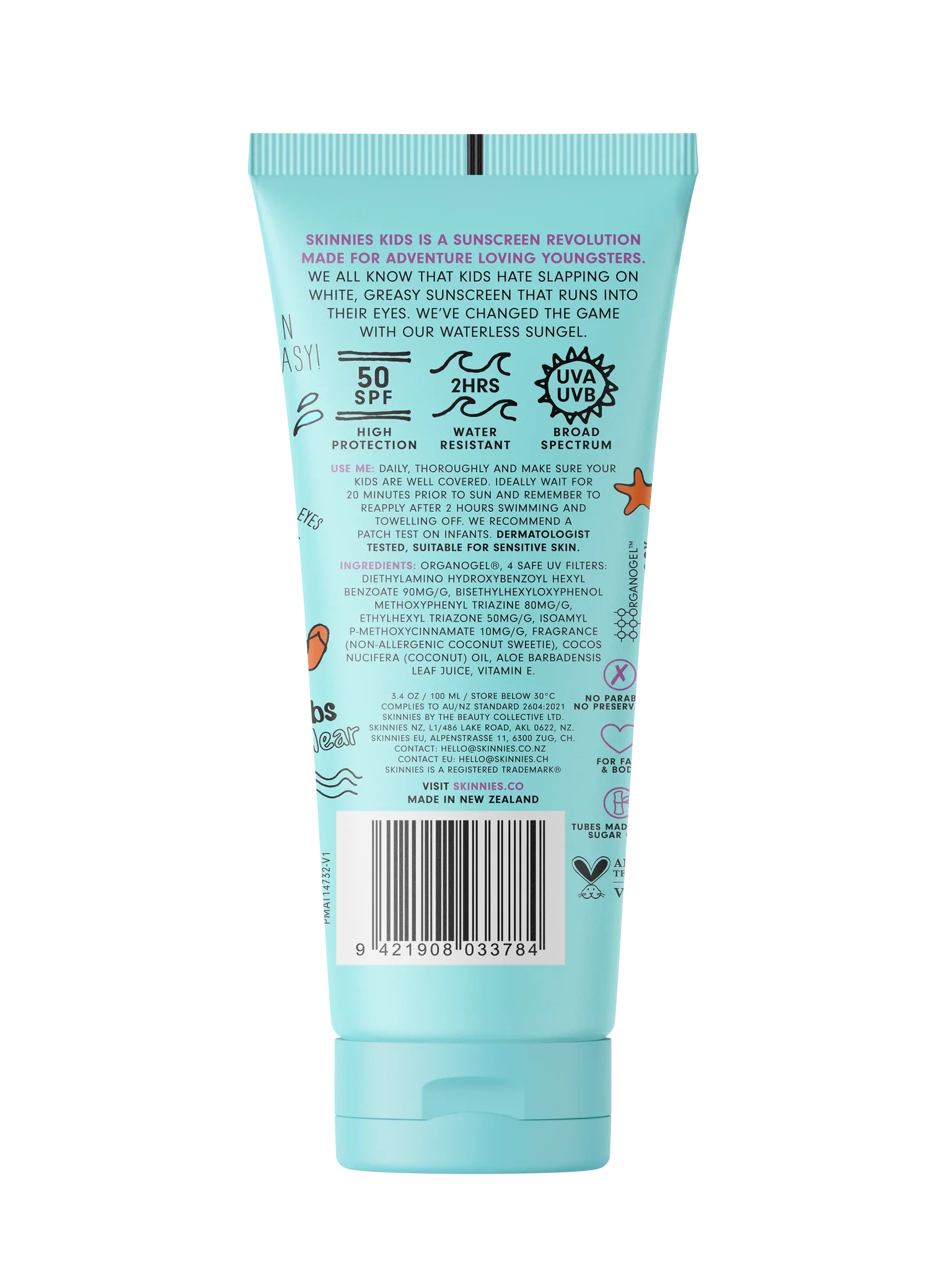 Skinnies - Kids SPF50 - 100ml Gifts Skinnies