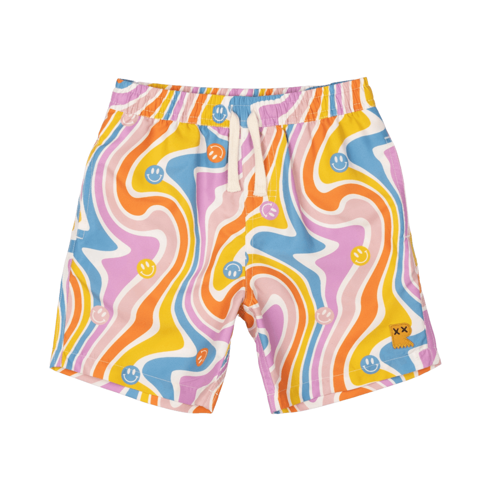 Rock Your Kid - FEELING GROOVY BOARDSHORTS - Multi ** PRE ORDER / DUE LATE OCT ** Boys Rock Your Baby