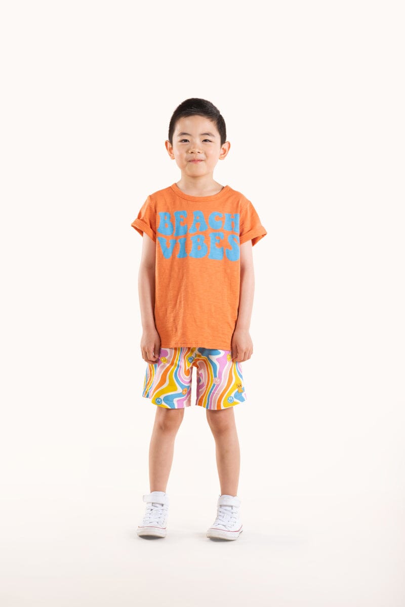 Rock Your Kid - FEELING GROOVY BOARDSHORTS - Multi ** PRE ORDER / DUE LATE OCT ** Boys Rock Your Baby