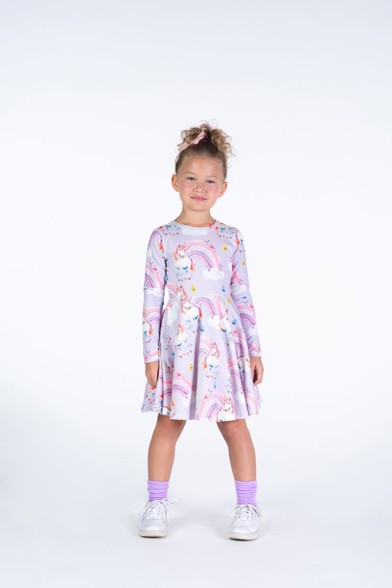 Rock Your Kid - DREAMSCAPES WAISTED DRESS - Lilac *** PRE ORDER / DUE 20APR *** Girls Rock Your Baby