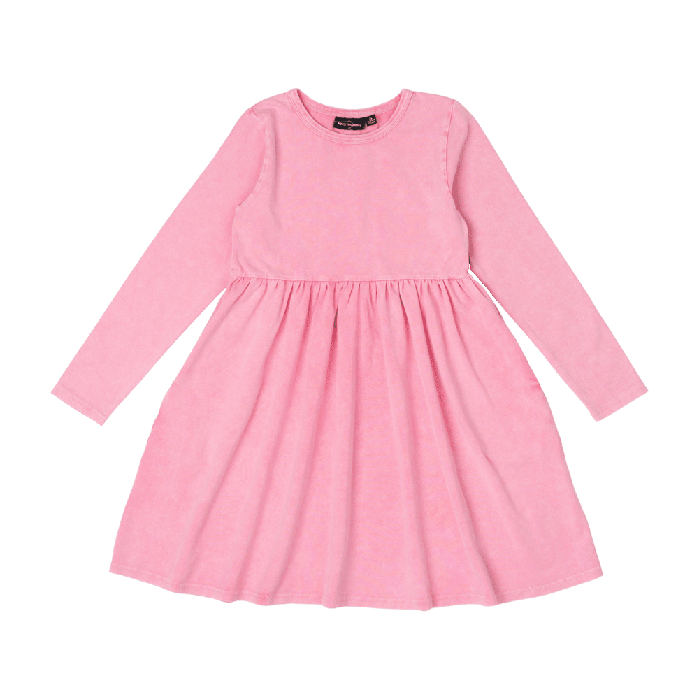 Rock Your Kid - PINK WASHED DRESS - Pink Wash *** PRE ORDER / DUE 20APR *** Girls Rock Your Baby