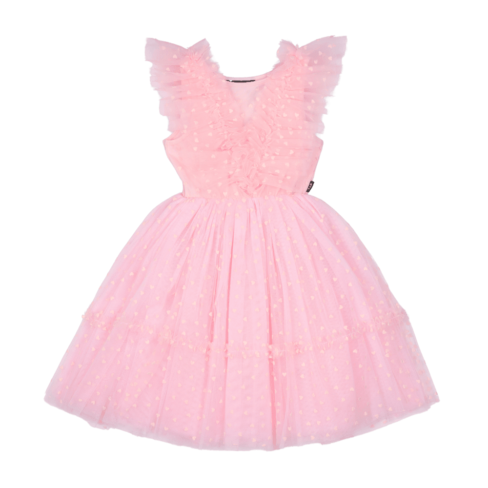 Rock Your Kid - PINK HEART TULLE PARTY DRESS - Light Pink *** PRE ORDER / DUE 20APR *** Girls Rock Your Baby