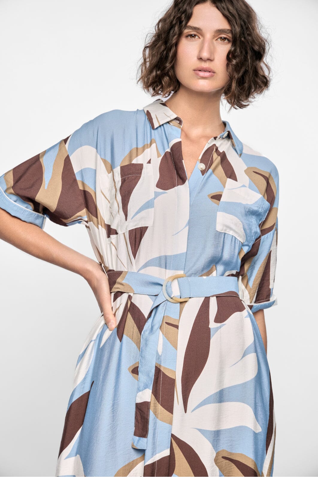 STAPLE THE LABEL - MAEVE MIDI SHIRT DRESS - RESORT FLORAL Womens STAPLE THE LABEL