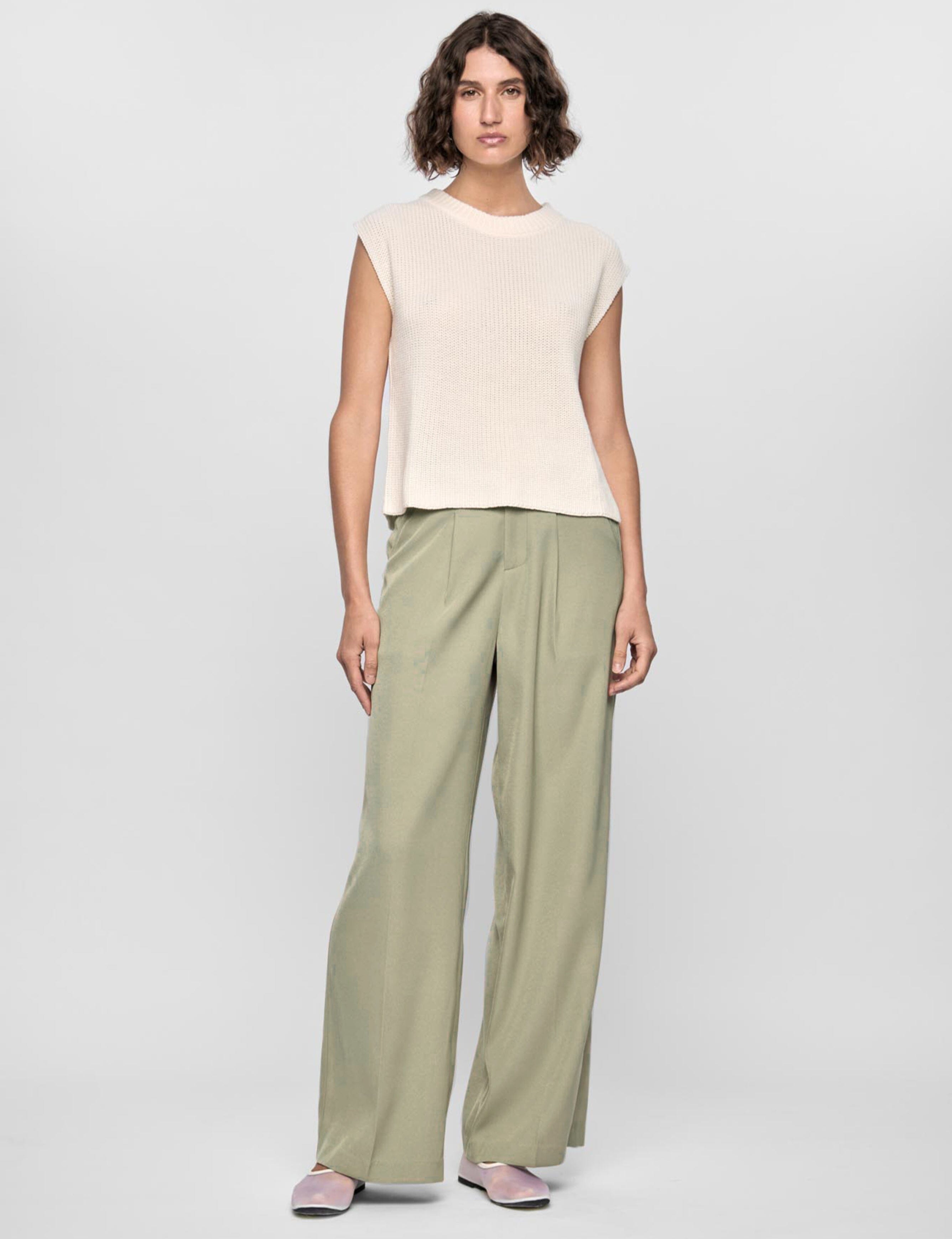 STAPLE THE LABEL - QUINCEY KNIT TANK - OFF WHITE Womens STAPLE THE LABEL
