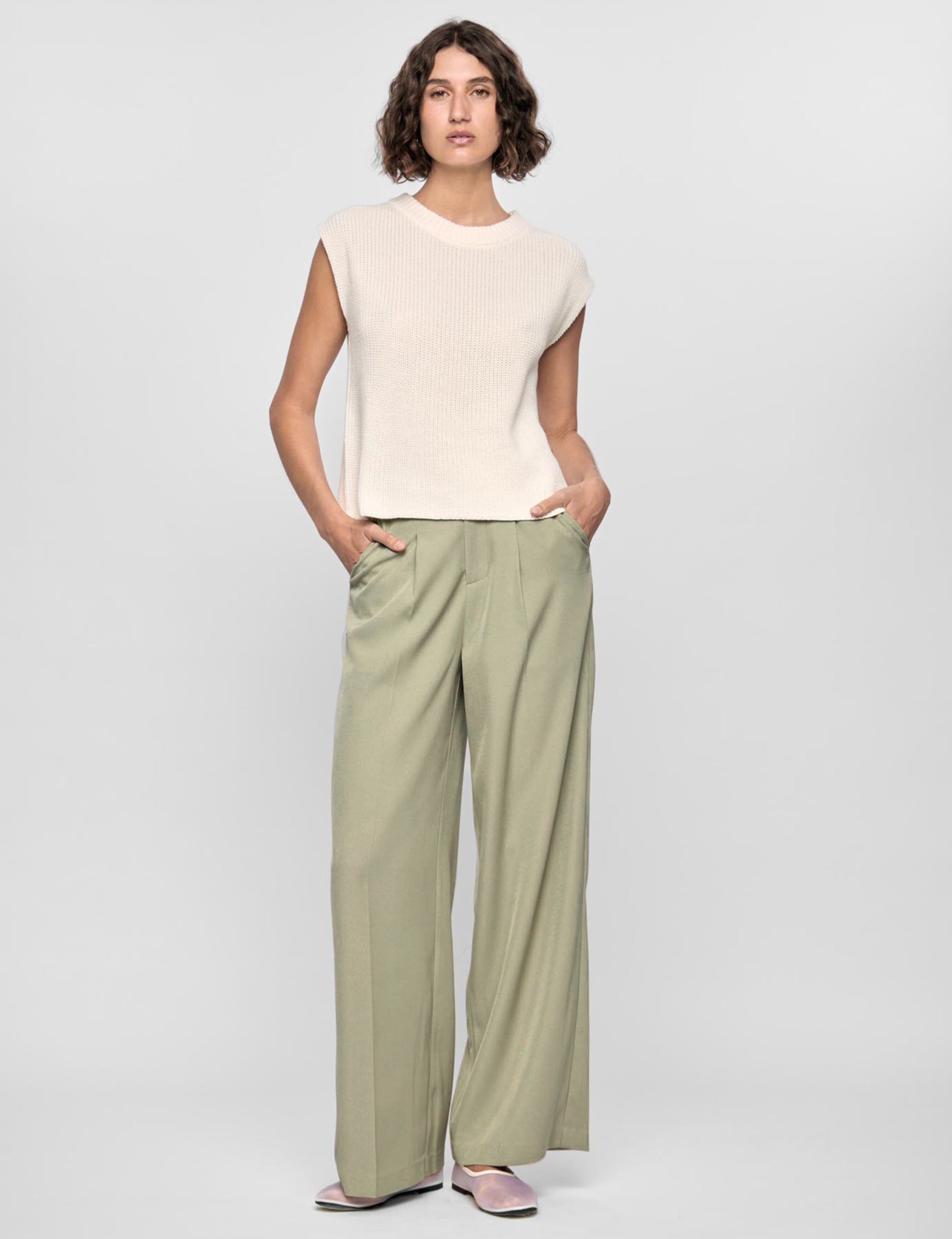 STAPLE THE LABEL - QUINCEY KNIT TANK - OFF WHITE Womens STAPLE THE LABEL