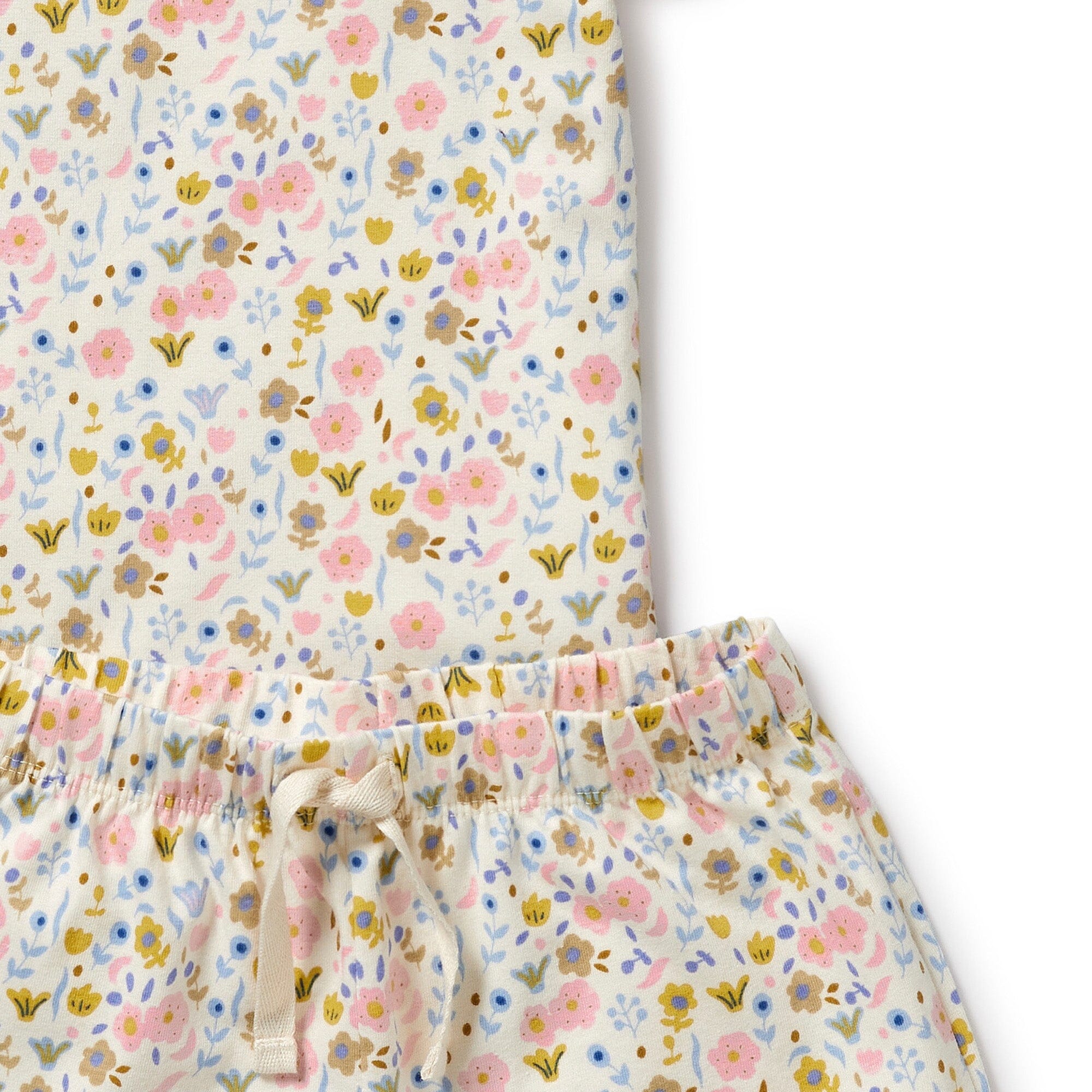 Wilson & Frenchy - Organic Short Sleeved Pyjamas - Ava Floral Girls Wilson & Frenchy