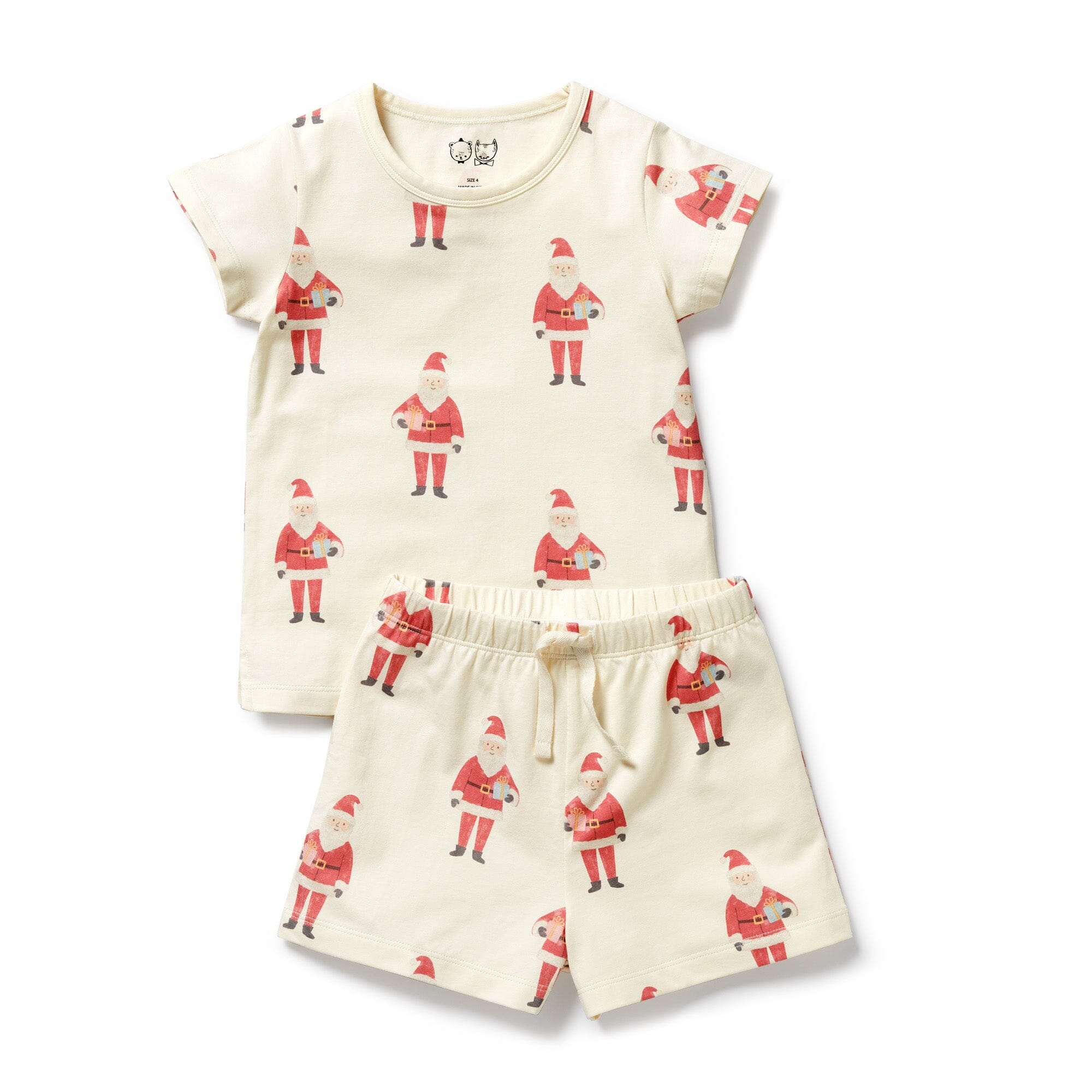 Wilson & Frenchy - Organic Short Sleeved Pyjamas - Ho Ho Ho Girls Wilson & Frenchy