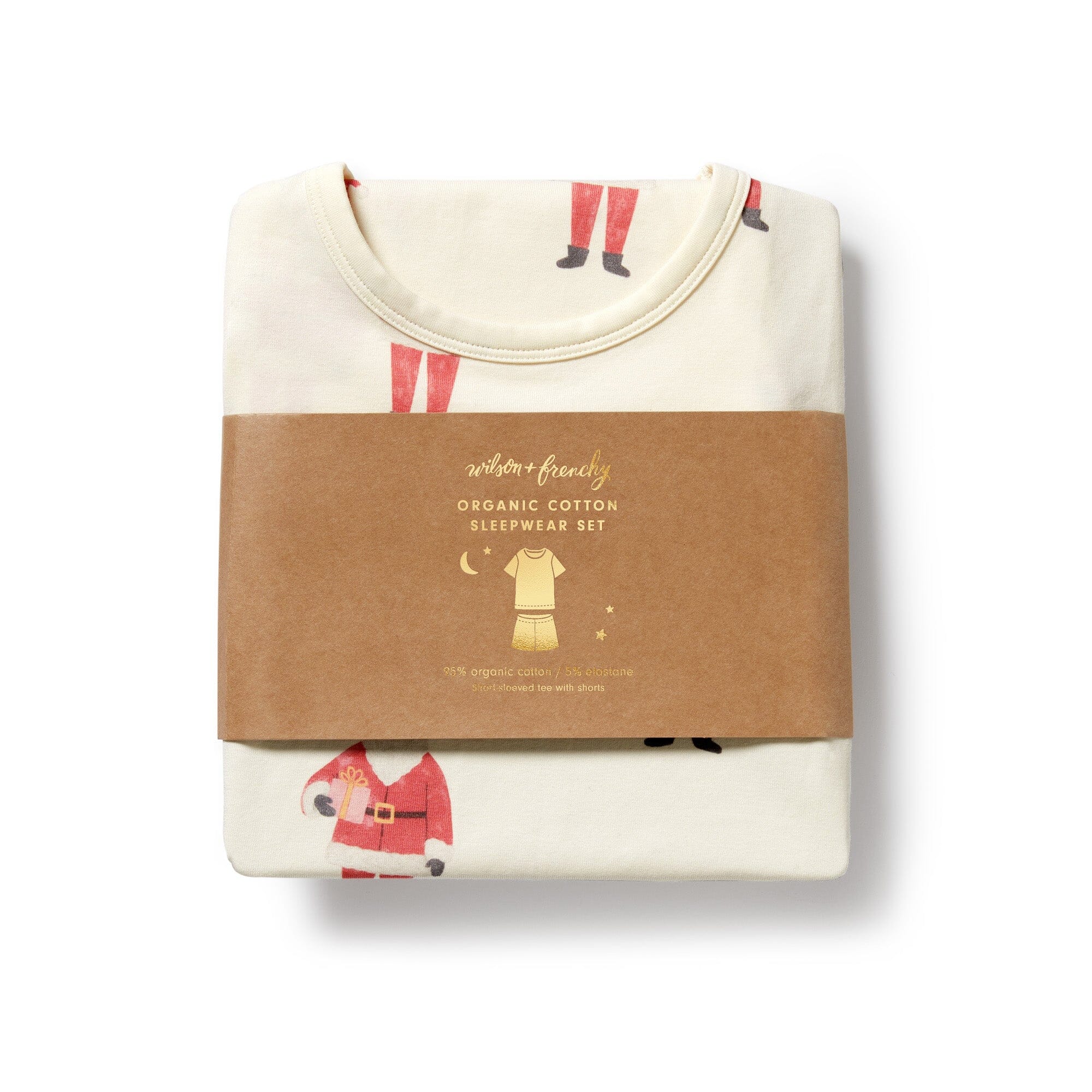 Wilson & Frenchy - Organic Short Sleeved Pyjamas - Ho Ho Ho Girls Wilson & Frenchy