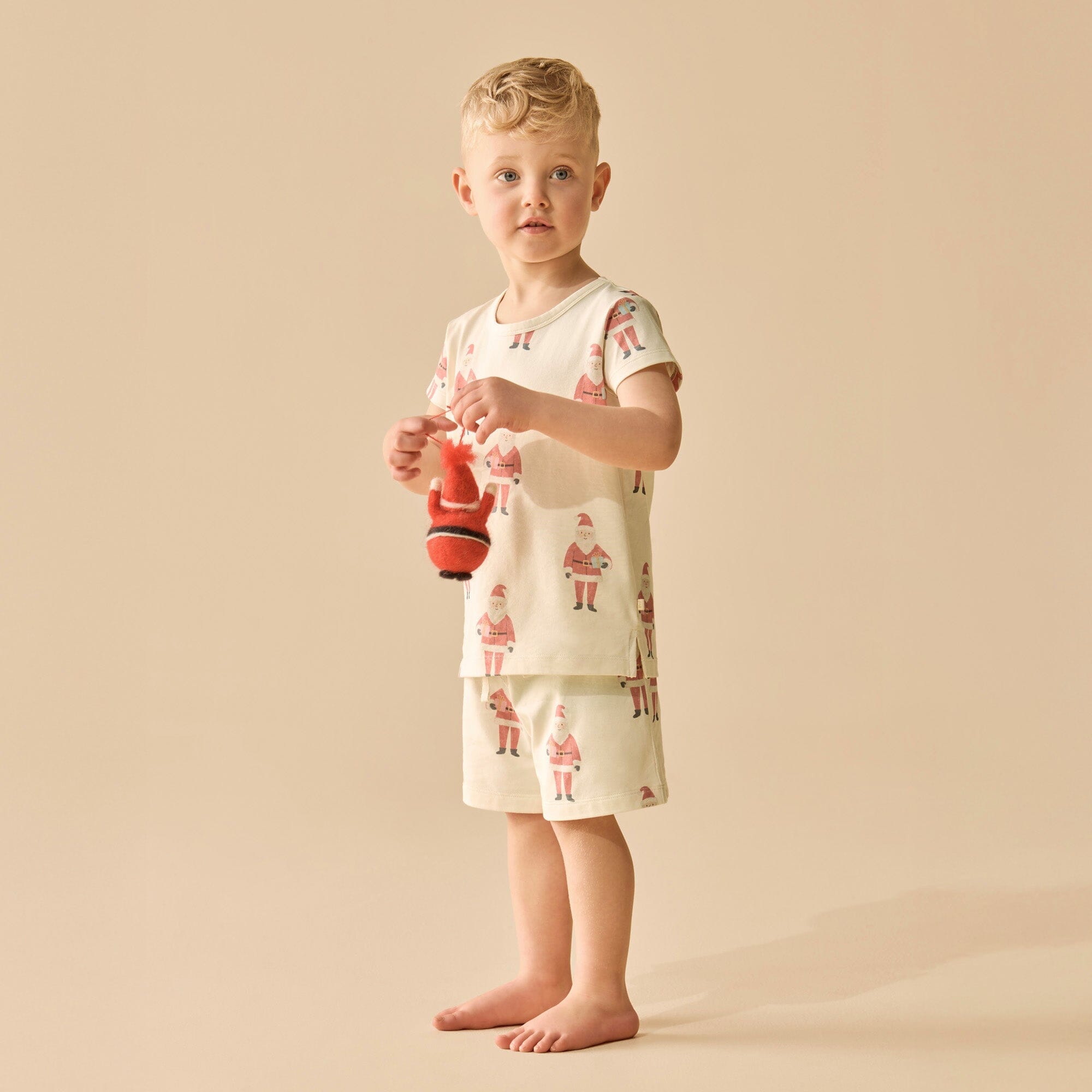 Wilson & Frenchy - Organic Short Sleeved Pyjamas - Ho Ho Ho Girls Wilson & Frenchy