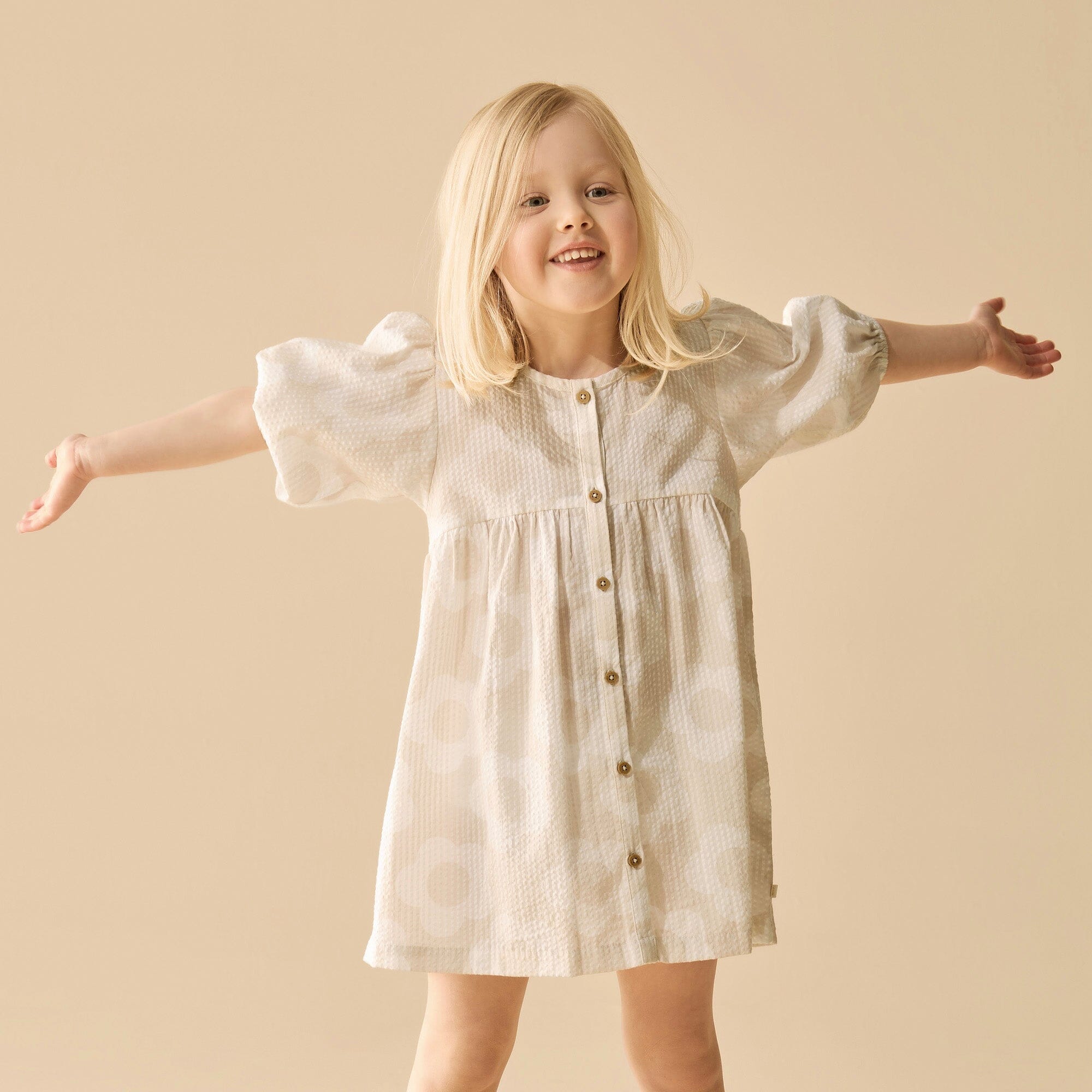 Wilson & Frenchy - Organic Button Dress - Daisy Bloom Baby Wilson & Frenchy