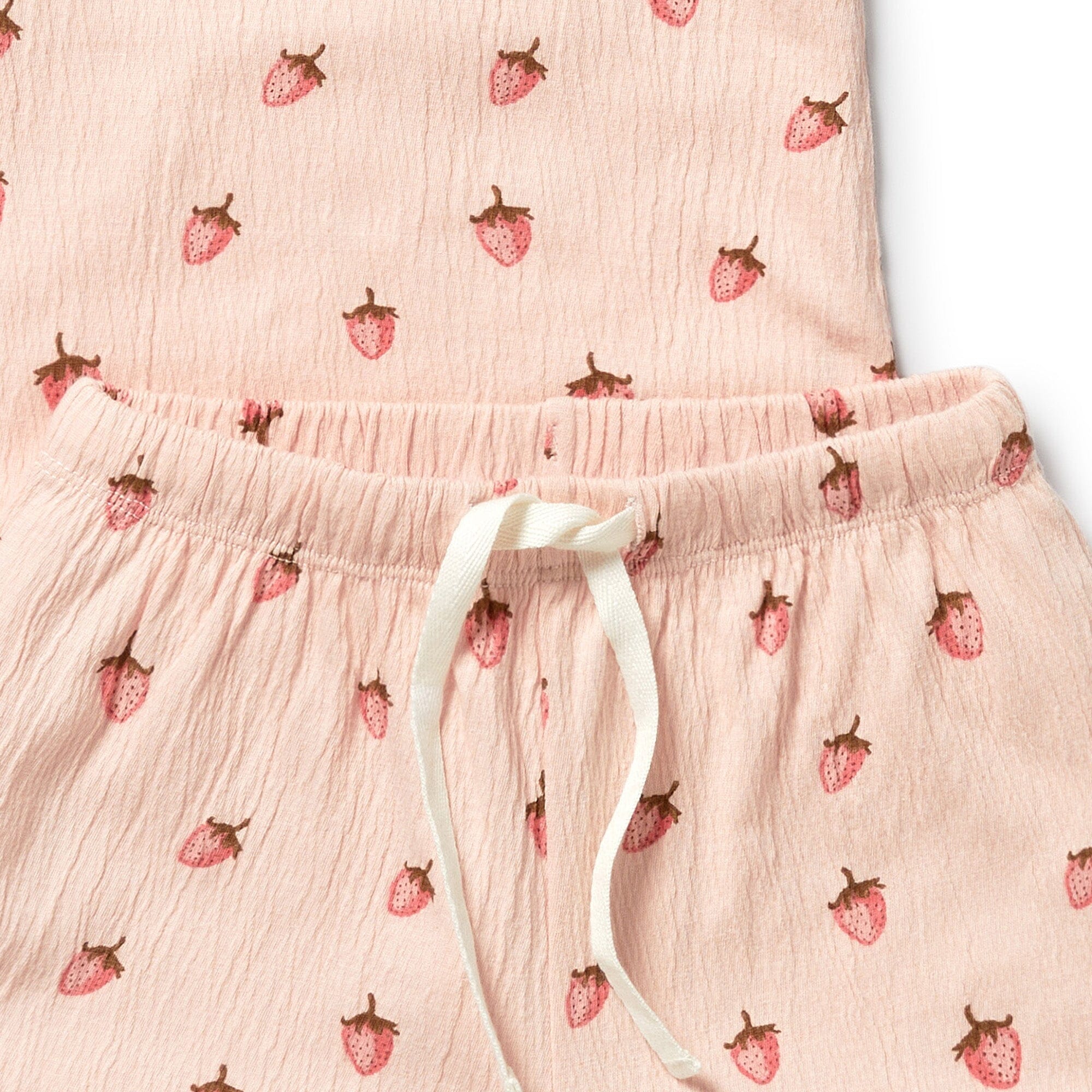 Wilson & Frenchy - Organic Short Sleeved Pyjamas - Strawberry Kisses Girls Wilson & Frenchy