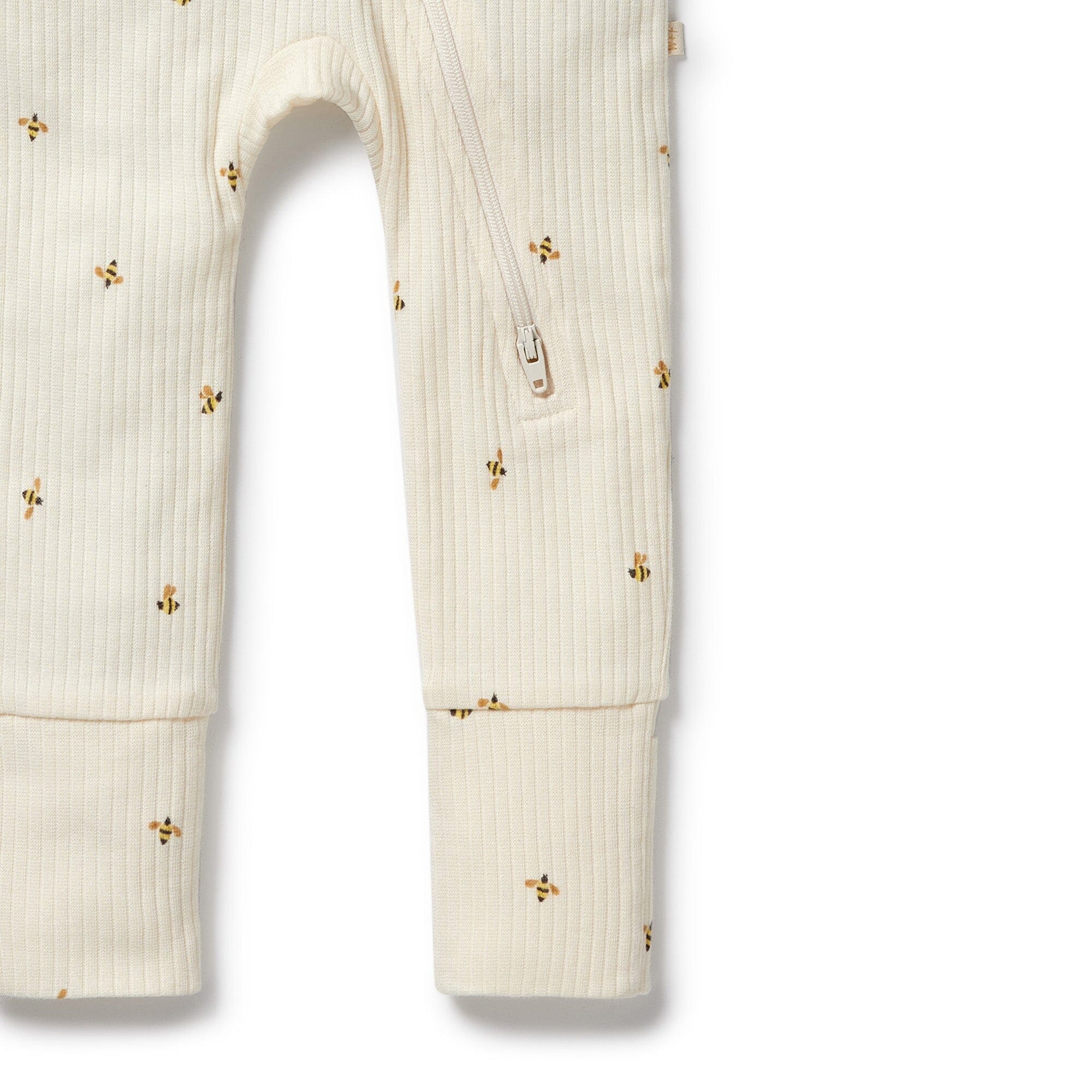 Wilson & Frenchy - Organic Zipsuit with Feet - Bee Mine Baby Wilson & Frenchy