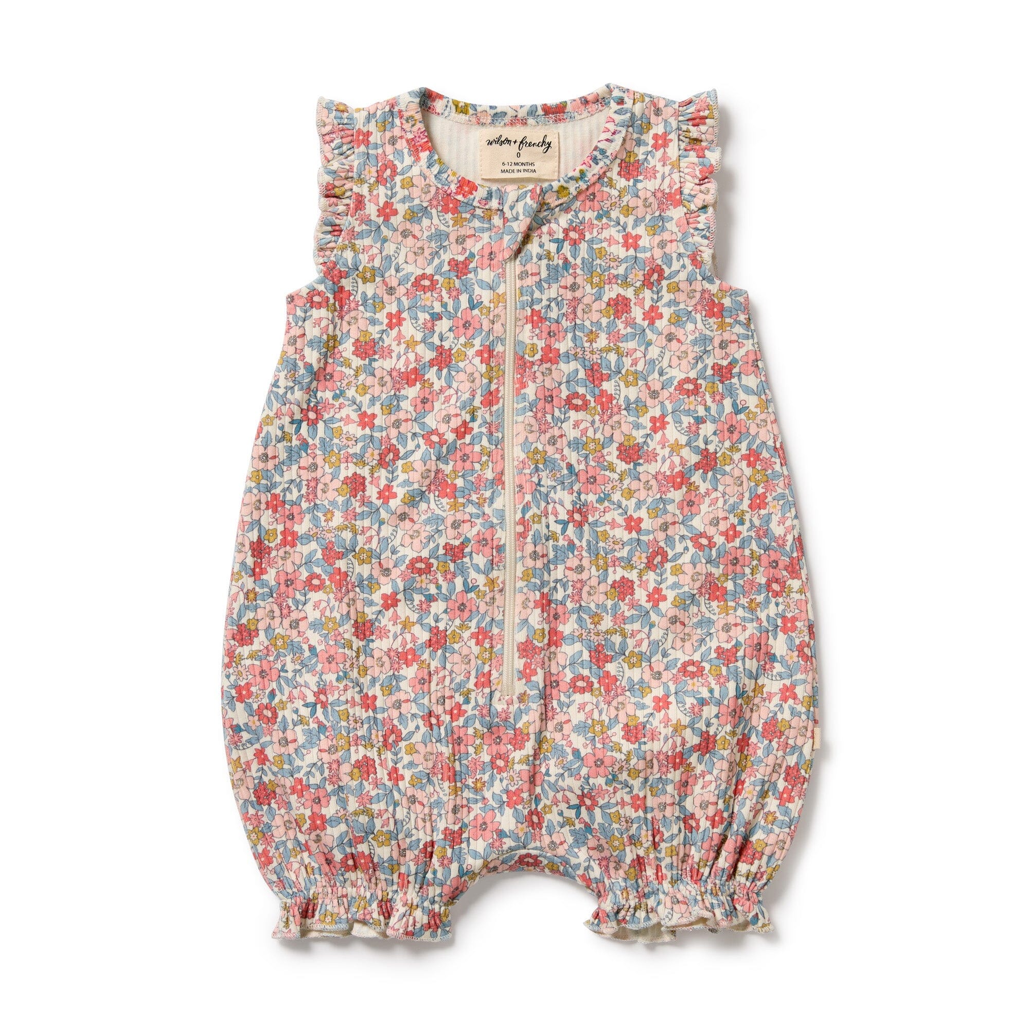 Wilson & Frenchy - Organic Ruffle Zipsuit - Summer Bloom Baby Wilson & Frenchy