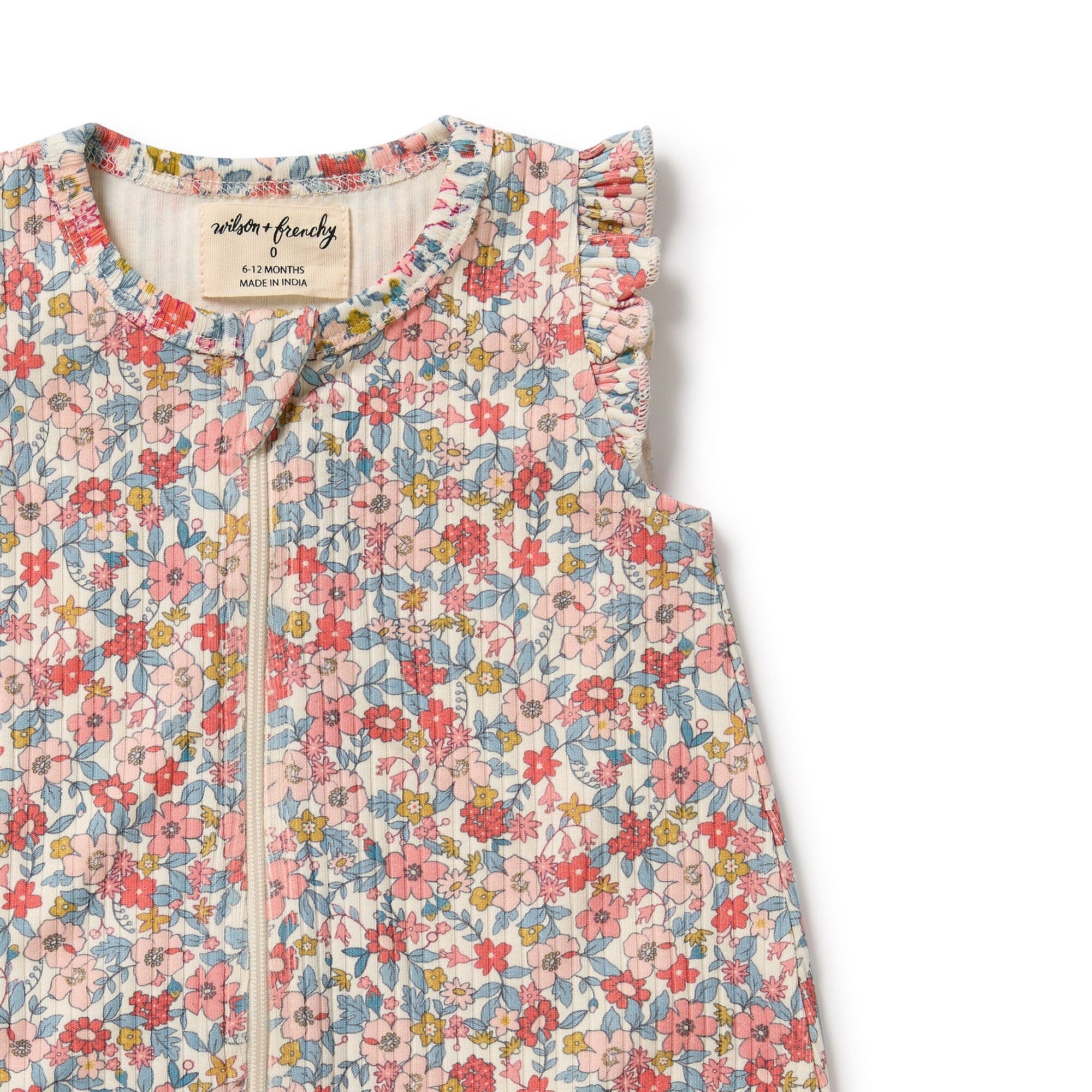 Wilson & Frenchy - Organic Ruffle Zipsuit - Summer Bloom Baby Wilson & Frenchy