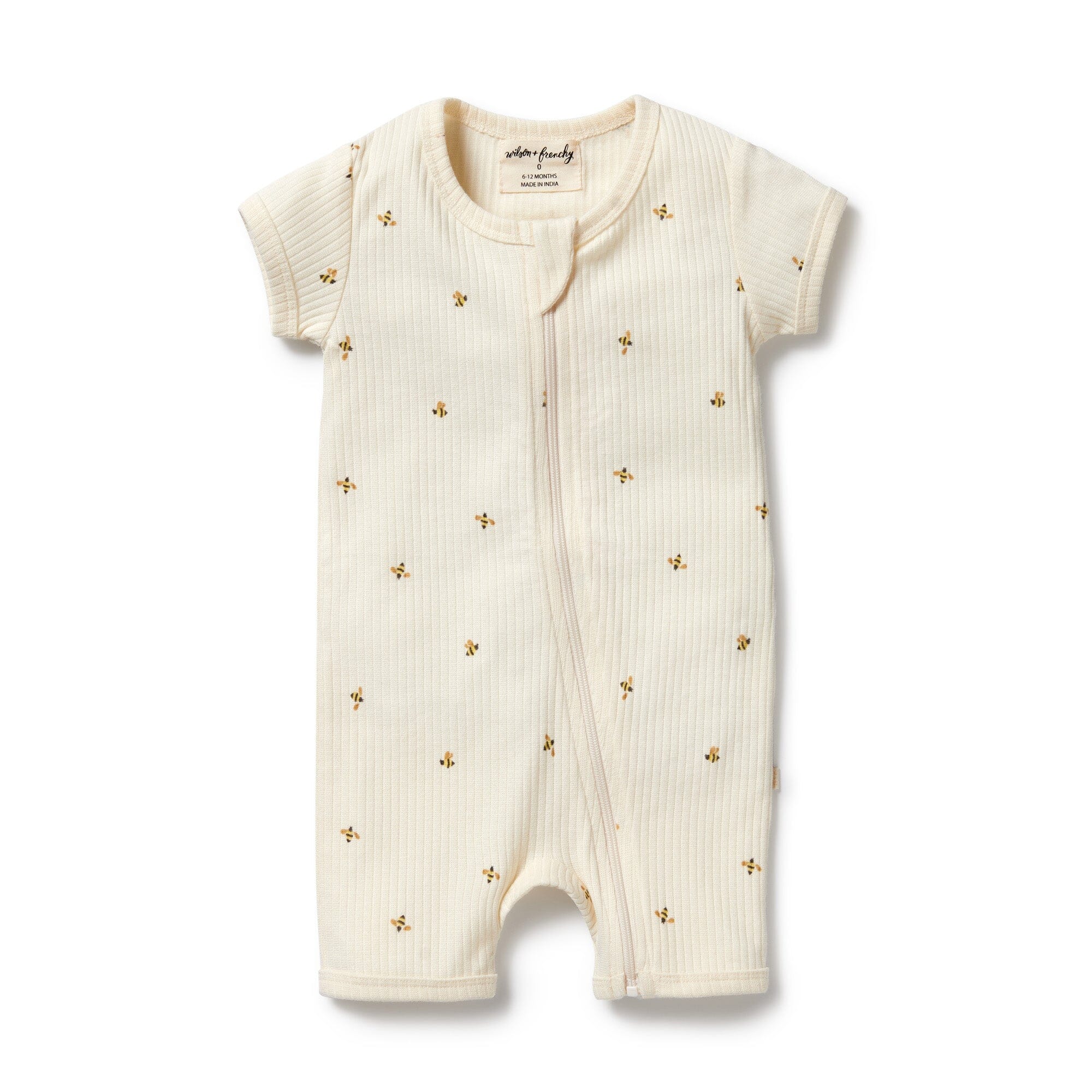 Wilson & Frenchy - Organic Boyleg Zipsuit - Bee Mine Baby Wilson & Frenchy