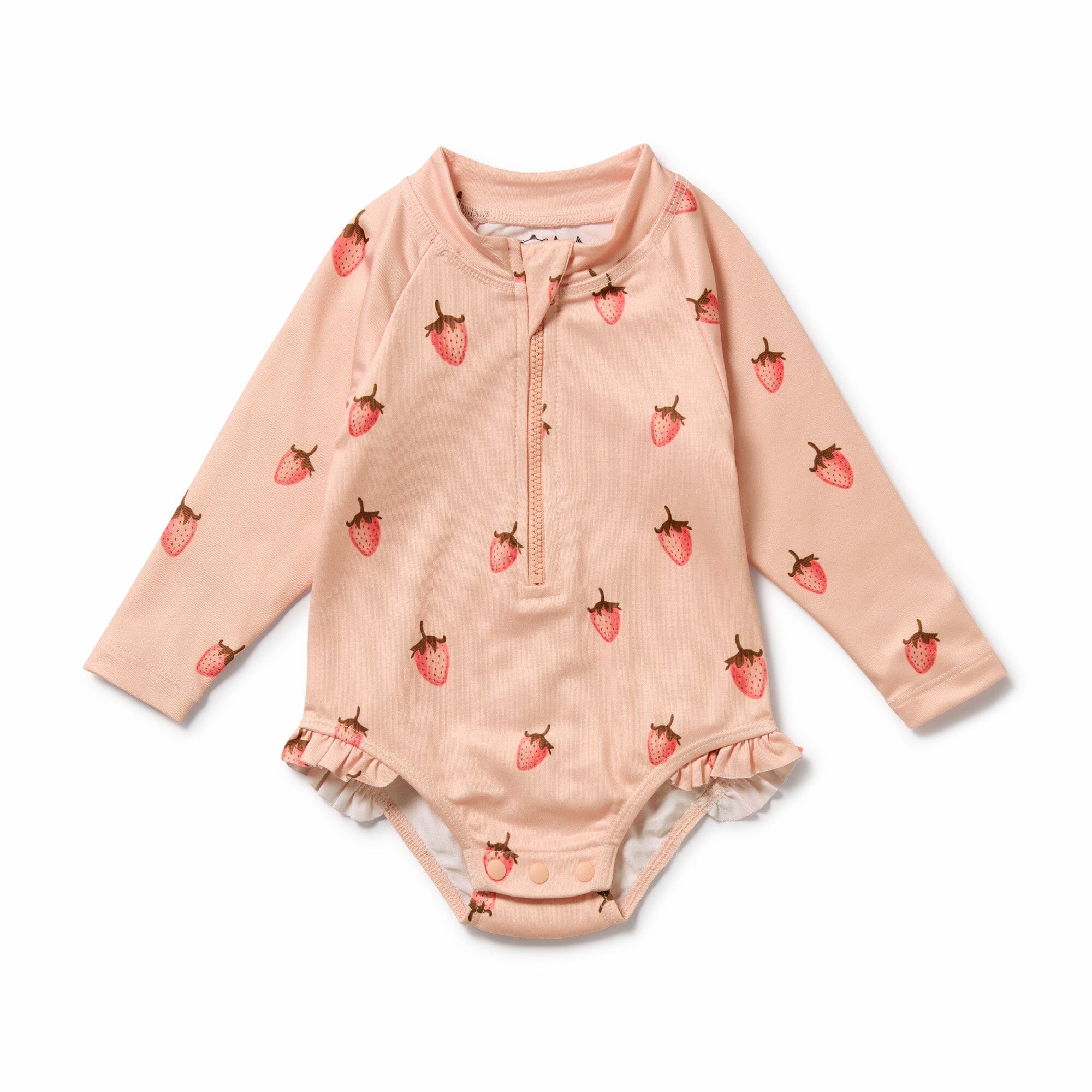 Wilson & Frenchy - Long Sleeved Swimsuit - Strawberry Kisses Girls Wilson & Frenchy