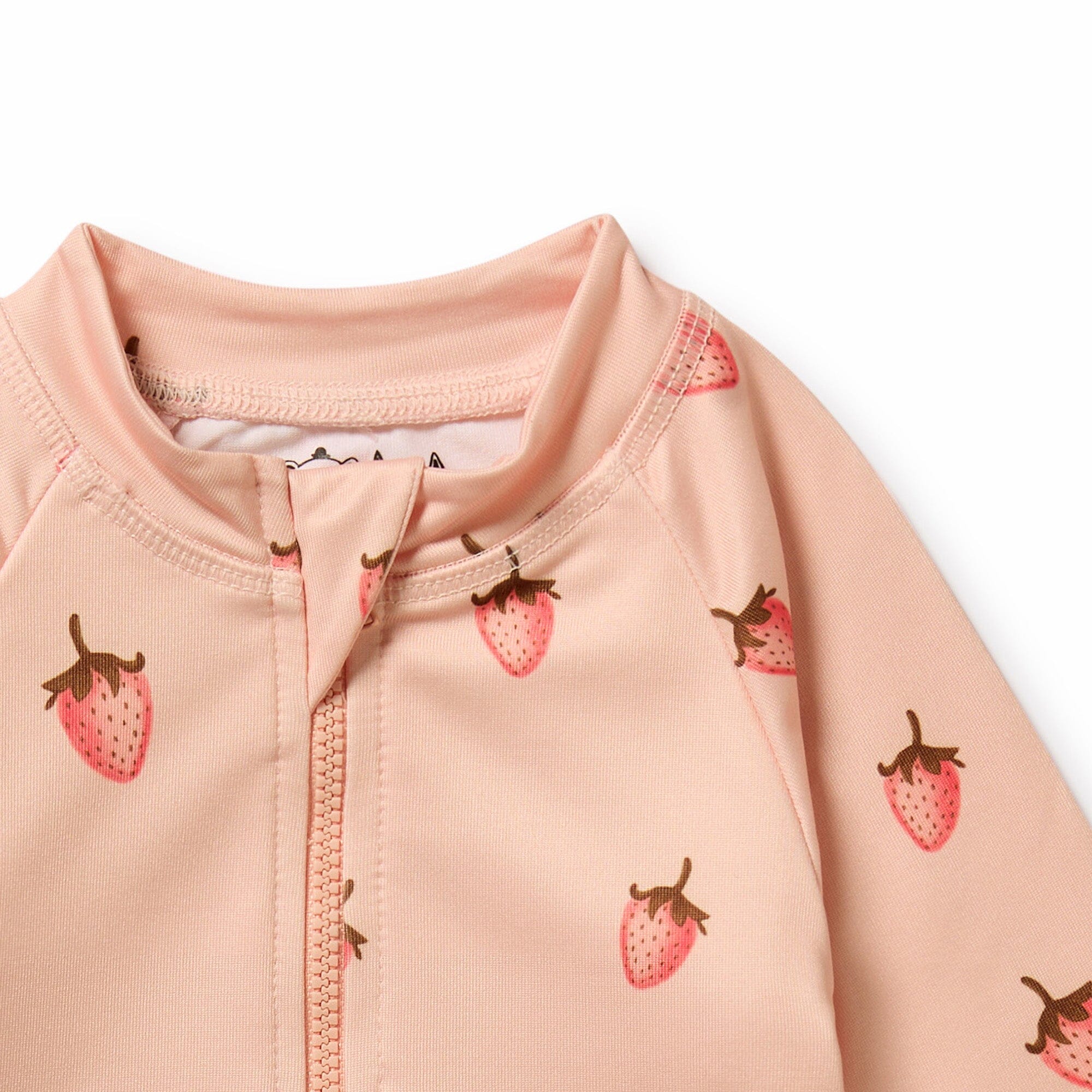 Wilson & Frenchy - Long Sleeved Swimsuit - Strawberry Kisses Girls Wilson & Frenchy