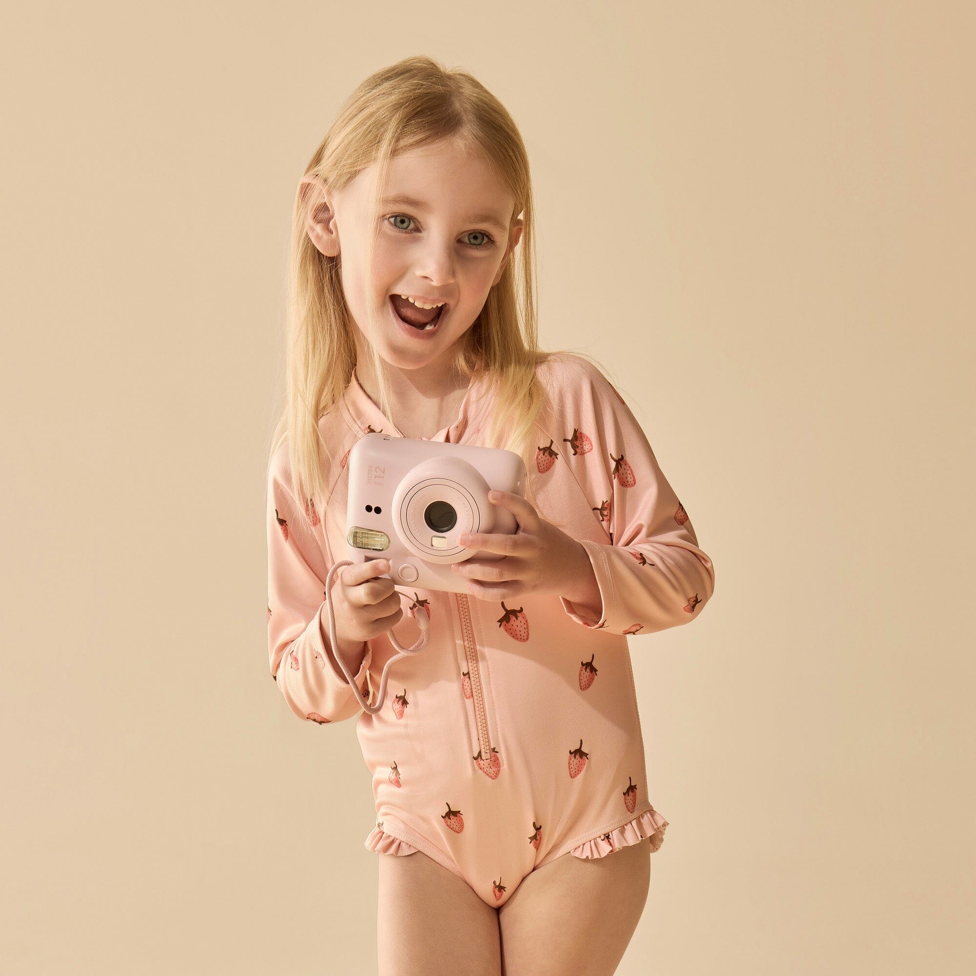Wilson & Frenchy - Long Sleeved Swimsuit - Strawberry Kisses Girls Wilson & Frenchy