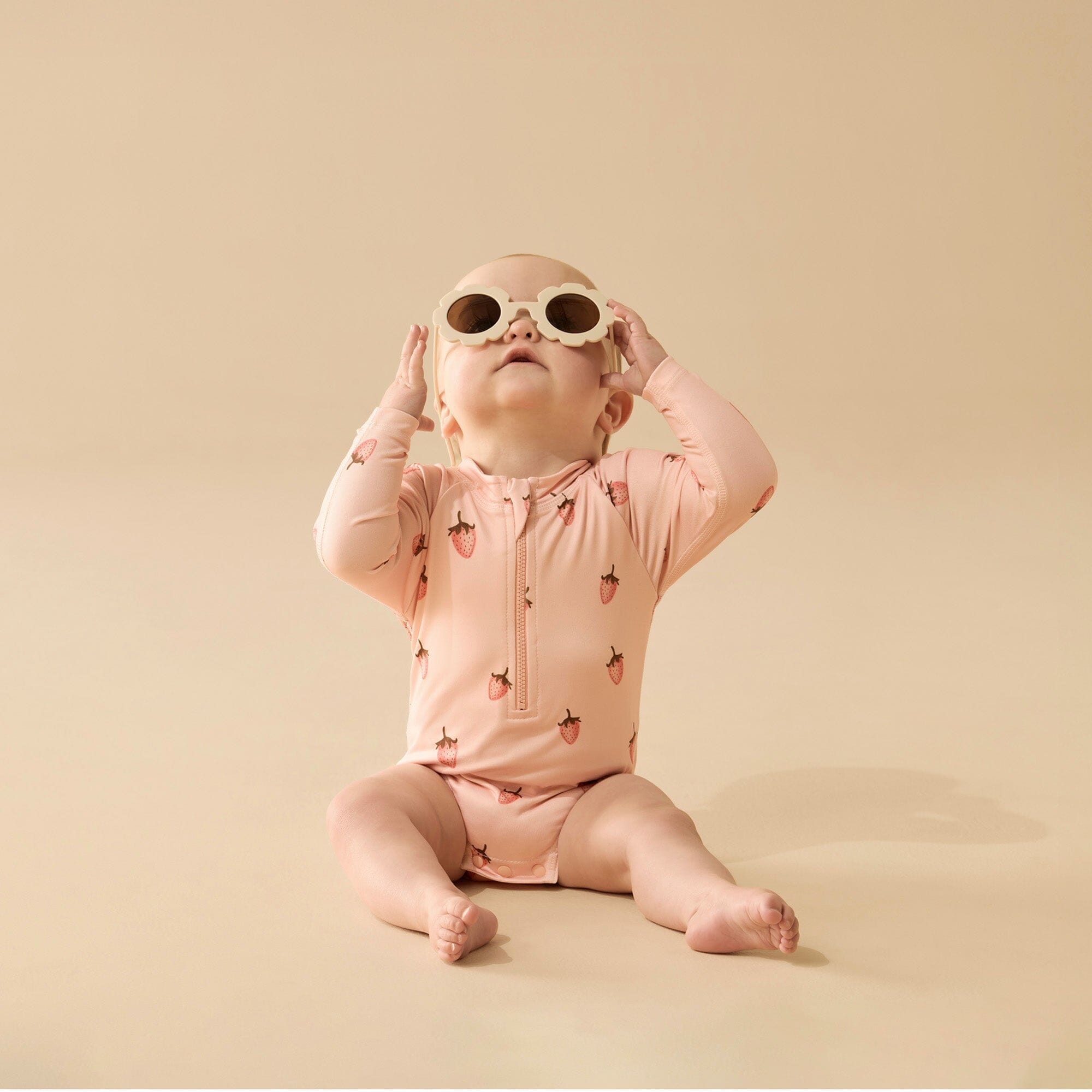 Wilson & Frenchy - Long Sleeved Swimsuit - Strawberry Kisses Girls Wilson & Frenchy