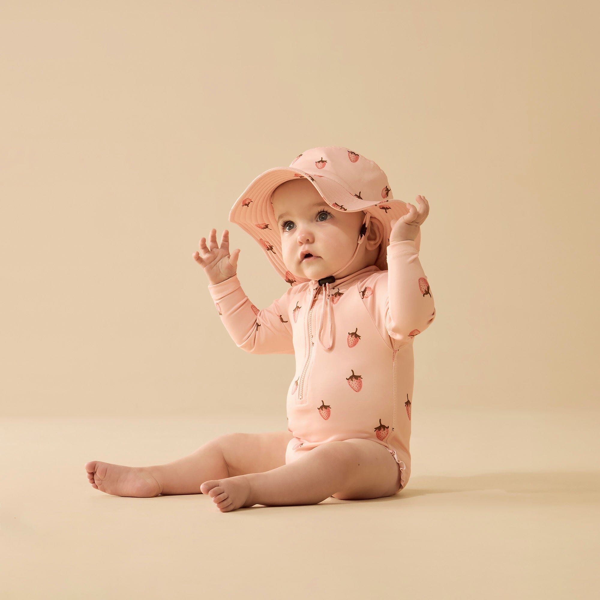Wilson & Frenchy - Long Sleeved Swimsuit - Strawberry Kisses Girls Wilson & Frenchy