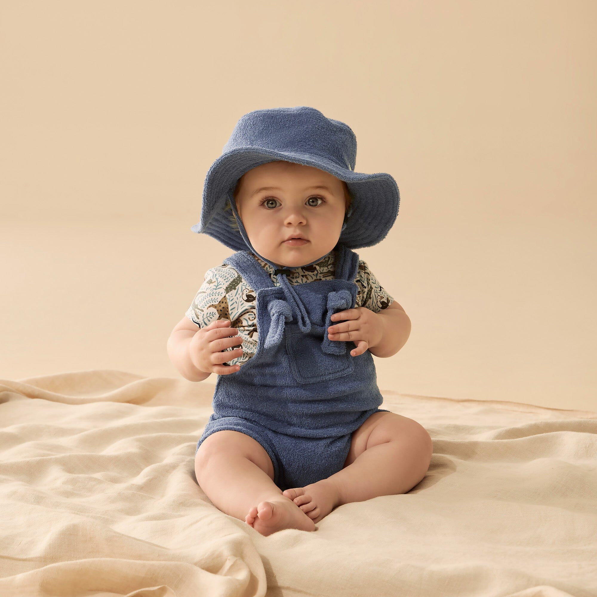 Wilson & Frenchy - Organic Terry Sun Hat - Deep Blue Baby Wilson & Frenchy
