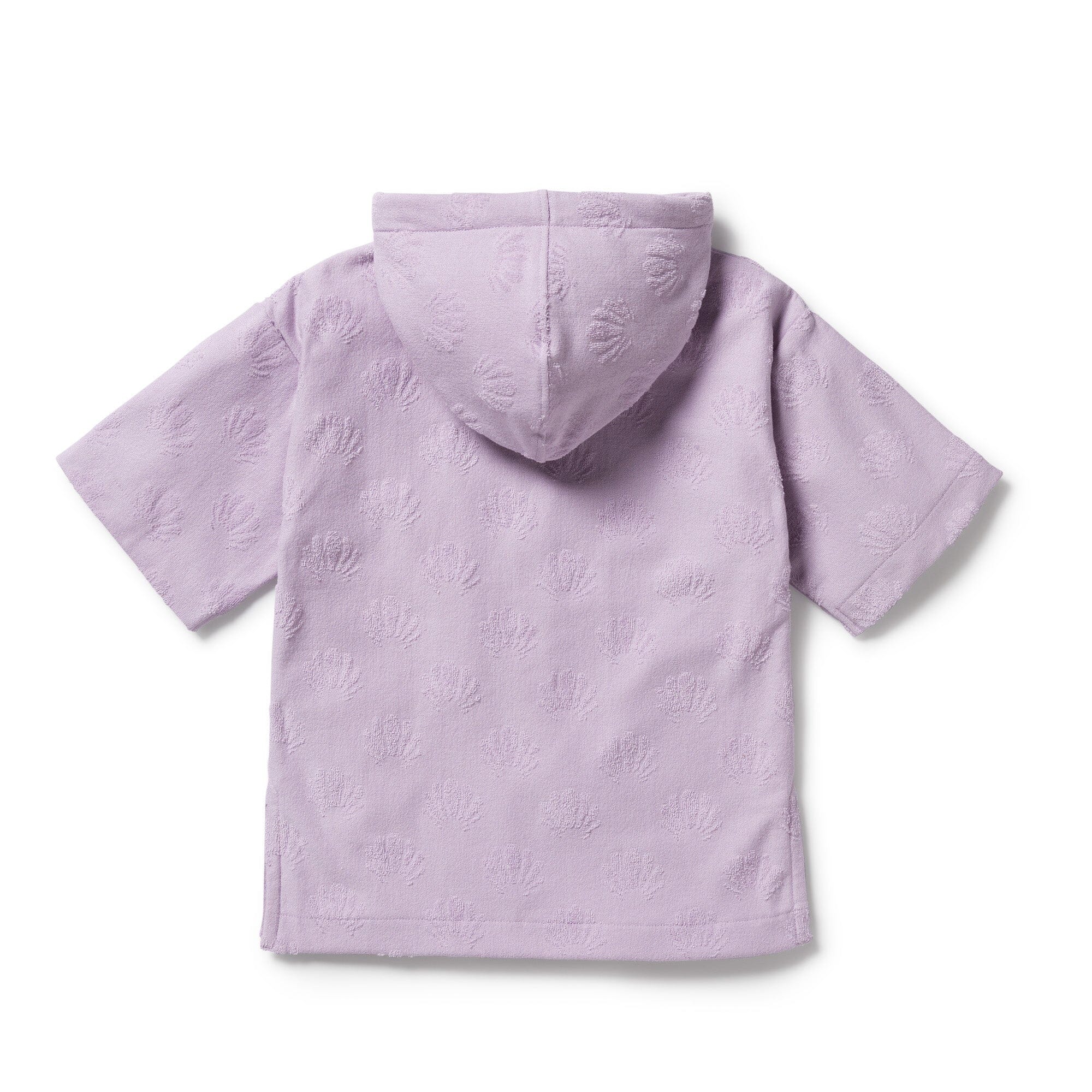 Wilson & Frenchy - Organic Terry Hooded Towel - Lavender Shells Girls Wilson & Frenchy