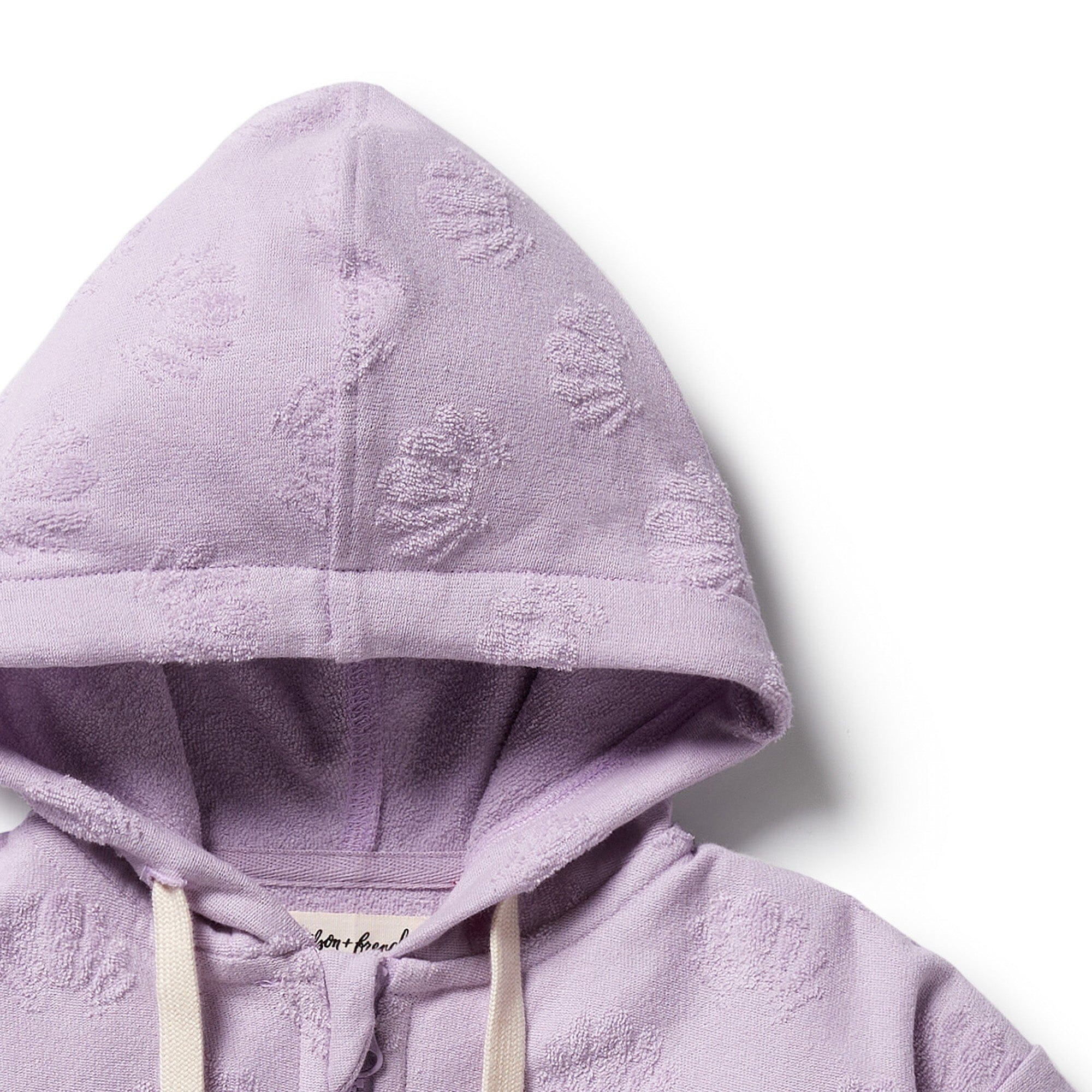 Wilson & Frenchy - Organic Terry Hooded Towel - Lavender Shells Girls Wilson & Frenchy