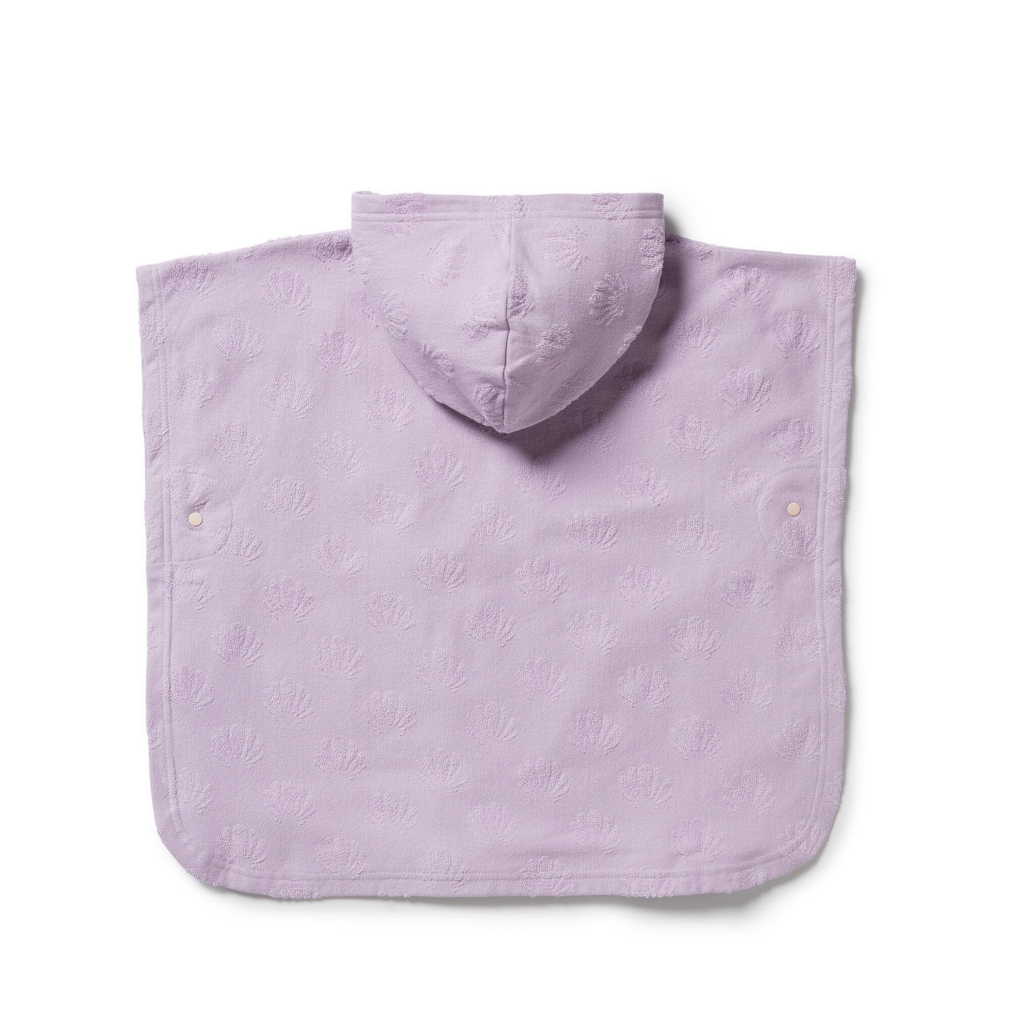 Wilson & Frenchy - Organic Terry Hooded Poncho - Lavender Shells Girls Wilson & Frenchy