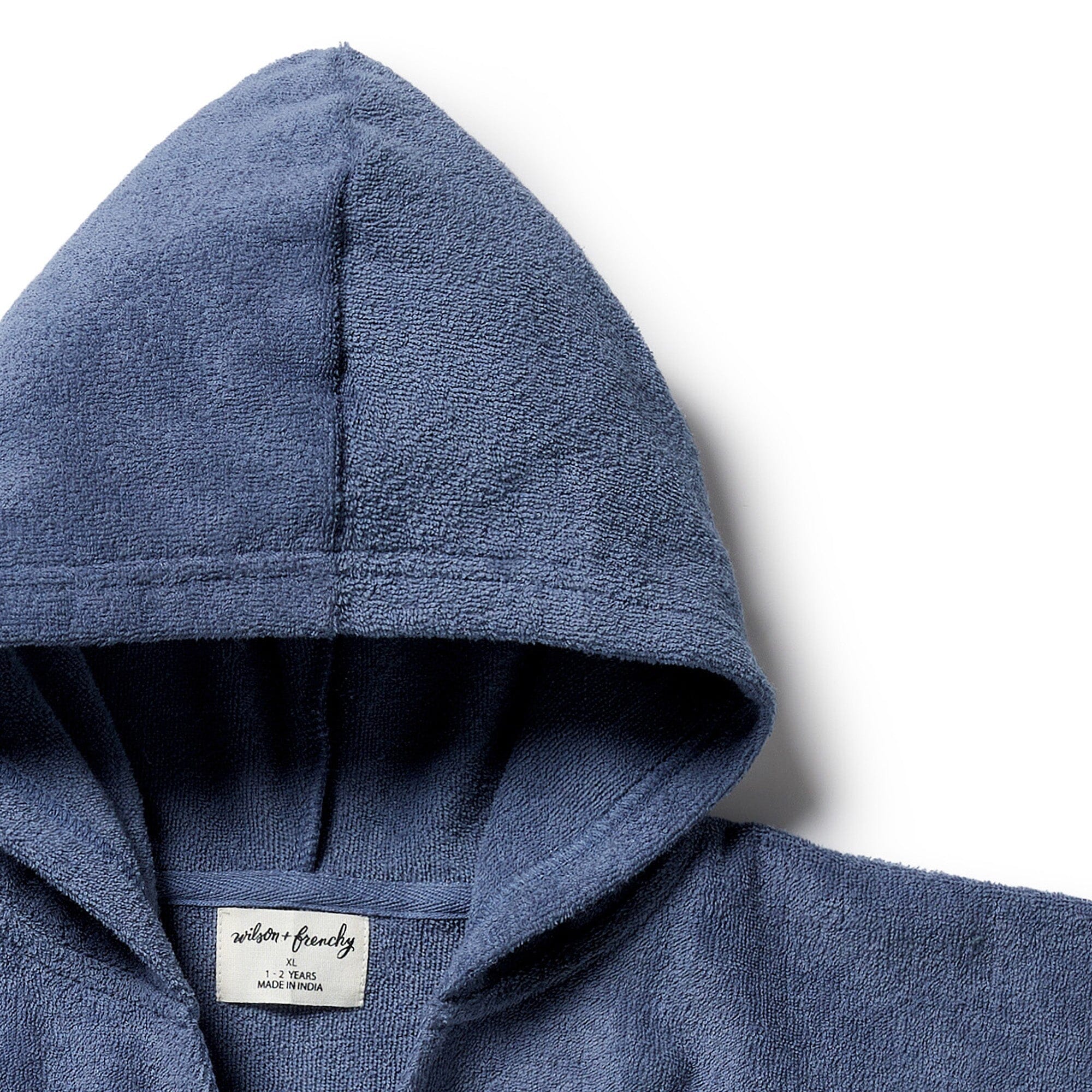 Wilson & Frenchy - Organic Terry Hooded Poncho - Deep Blue Girls Wilson & Frenchy