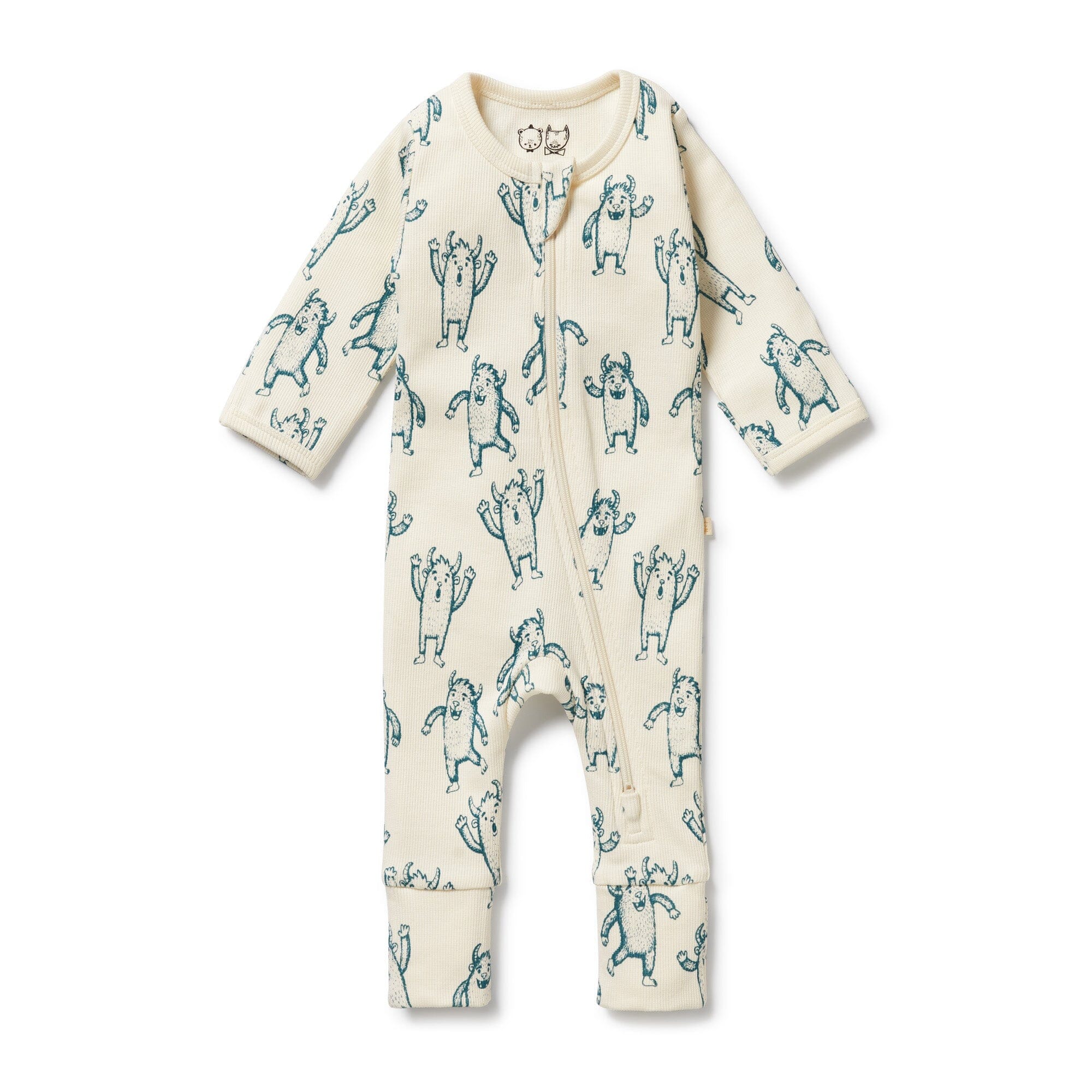 Wilson & Frenchy - Organic Zipsuit with Feet - Yeti Baby Wilson & Frenchy