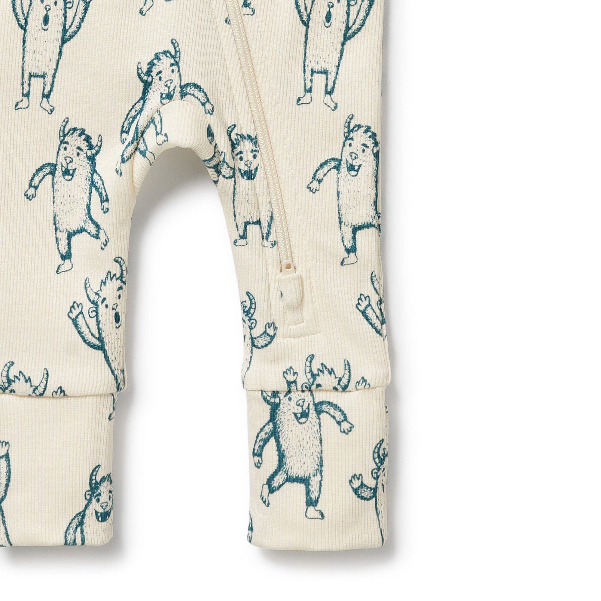 Wilson & Frenchy - Organic Zipsuit with Feet - Yeti Baby Wilson & Frenchy