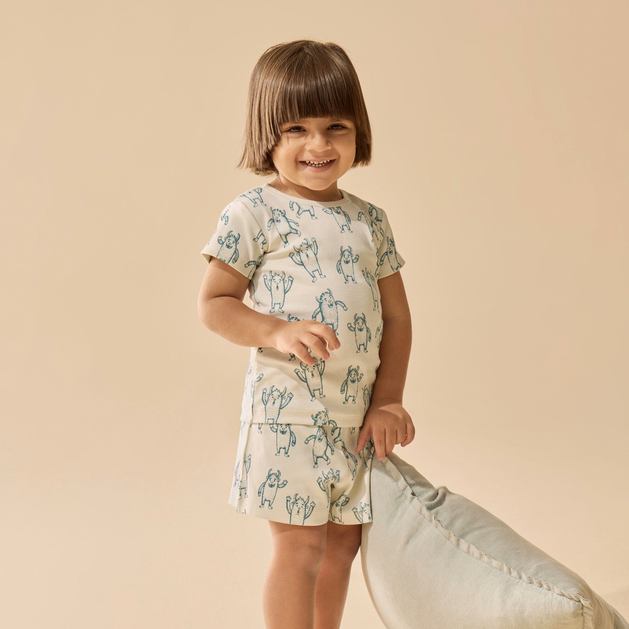 Wilson & Frenchy - Organic Short Sleeved Pyjamas - Yeti Girls Wilson & Frenchy
