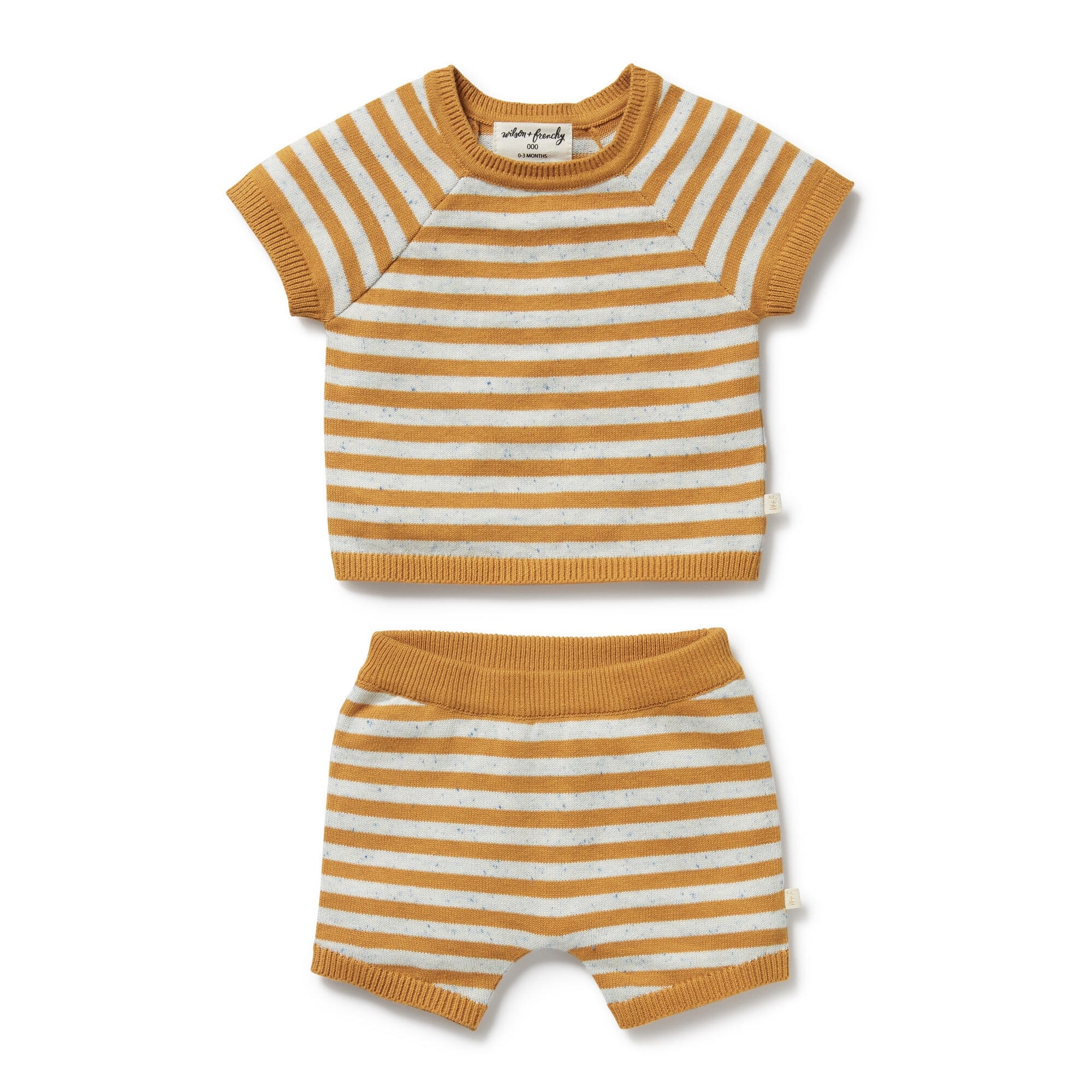 Wilson & Frenchy - Organic Knitted Set - Golden Wave Stripe Baby Wilson & Frenchy