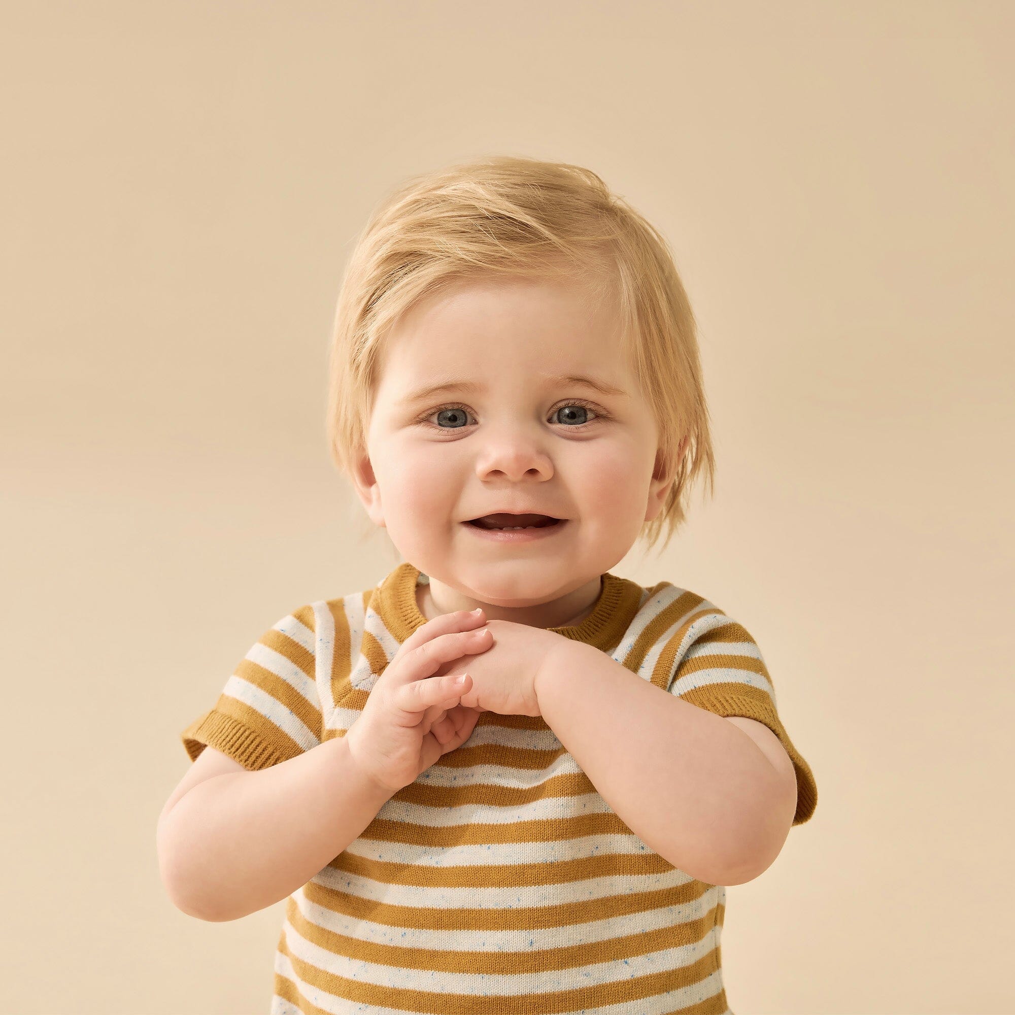Wilson & Frenchy - Organic Knitted Set - Golden Wave Stripe Baby Wilson & Frenchy